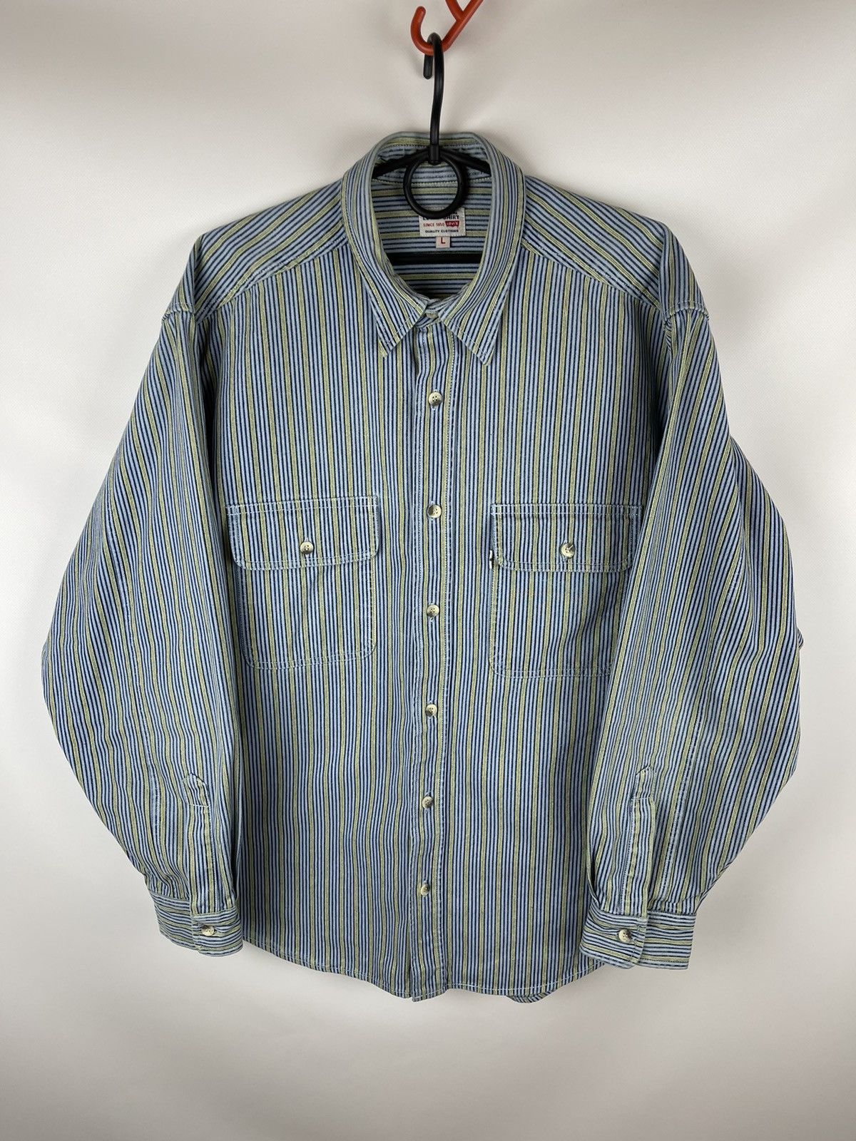 Levi's Levi’s vintage 90s striped multicolour denim heavy shirt Size US L / EU 52-54 / 3 - 2 Thumbnail