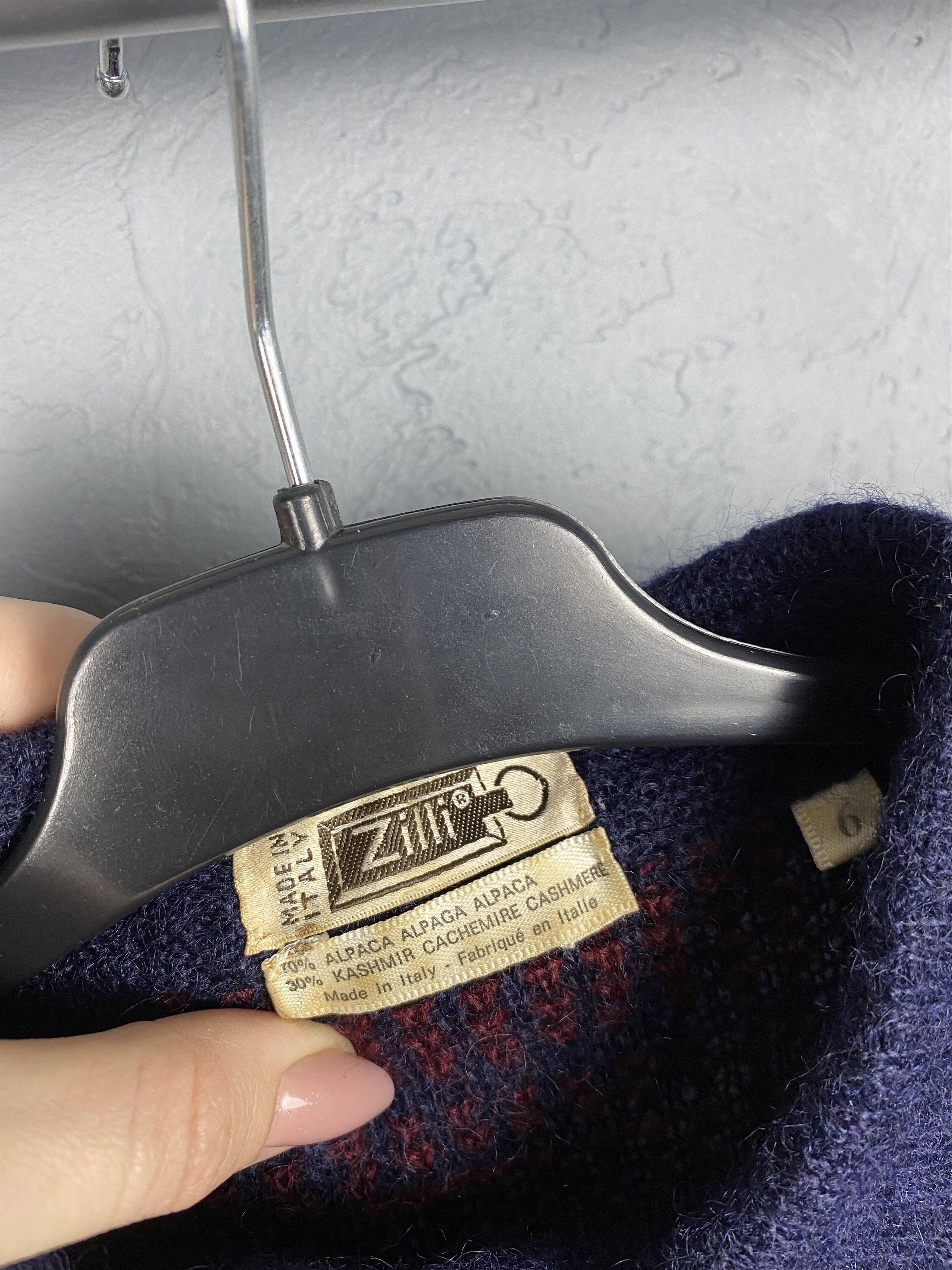 Zilli Vintage Mens Alpaca Wool Cashmere Sweater RARE
