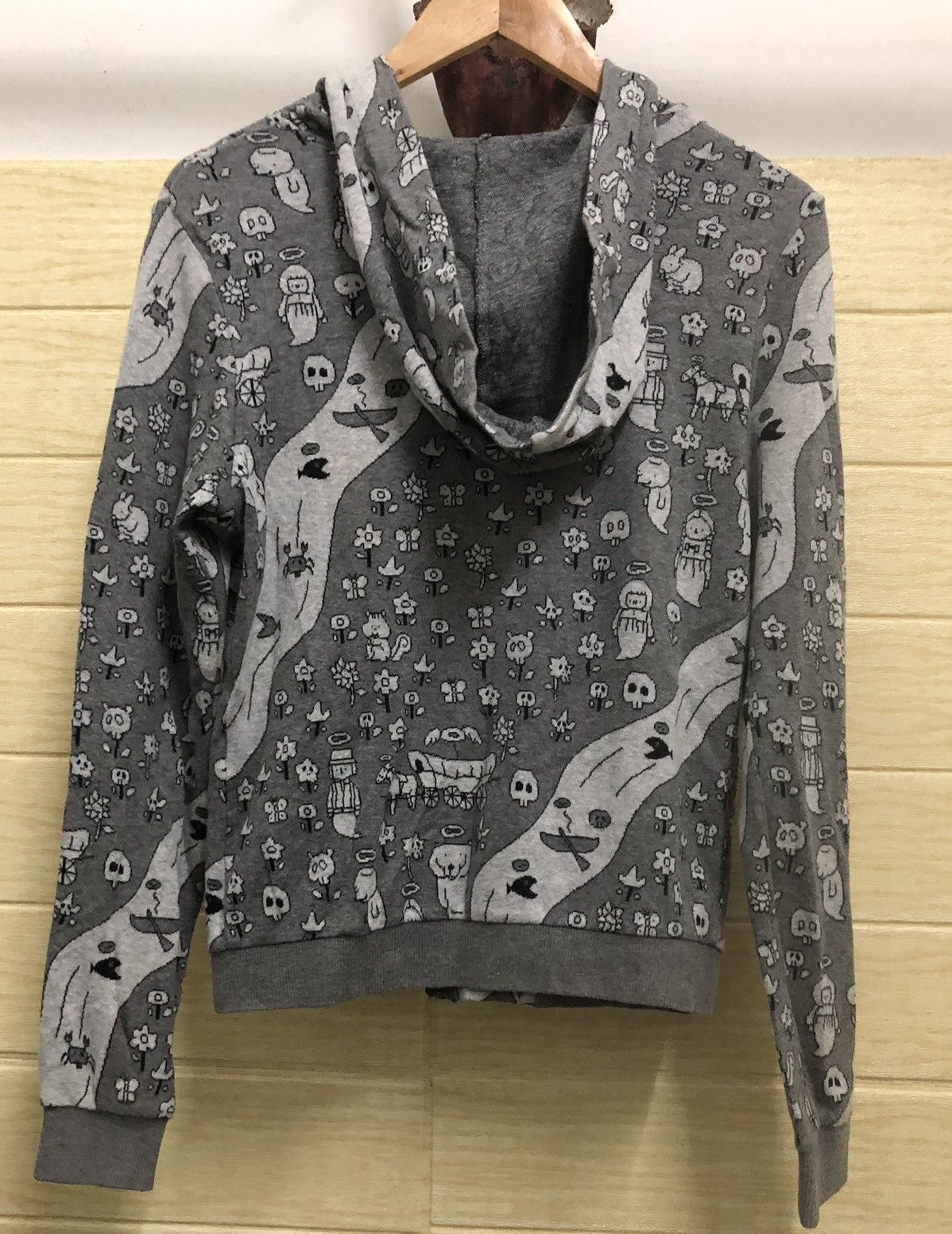 Issey Miyake × Ne-Net × Vintage Ne-net Full Print Hoodie Yokai Japan Ghost Anime Nice Design Size S / US 4 / IT 40 - 2 Thumbnail