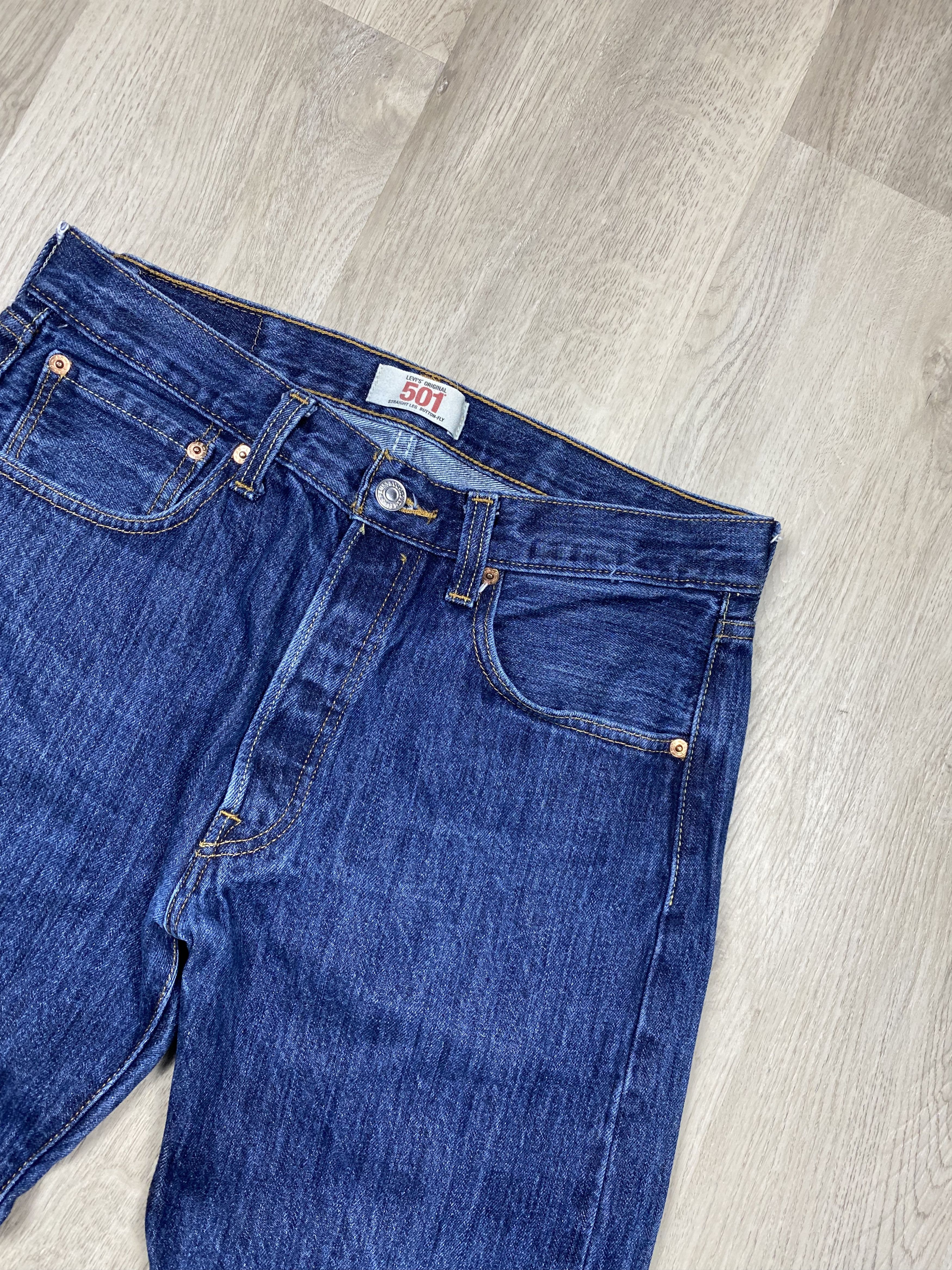 Levi's Levi's 501 Blue Washed Denim Pants Jeans Size US 32 / EU 48 - 5 Thumbnail