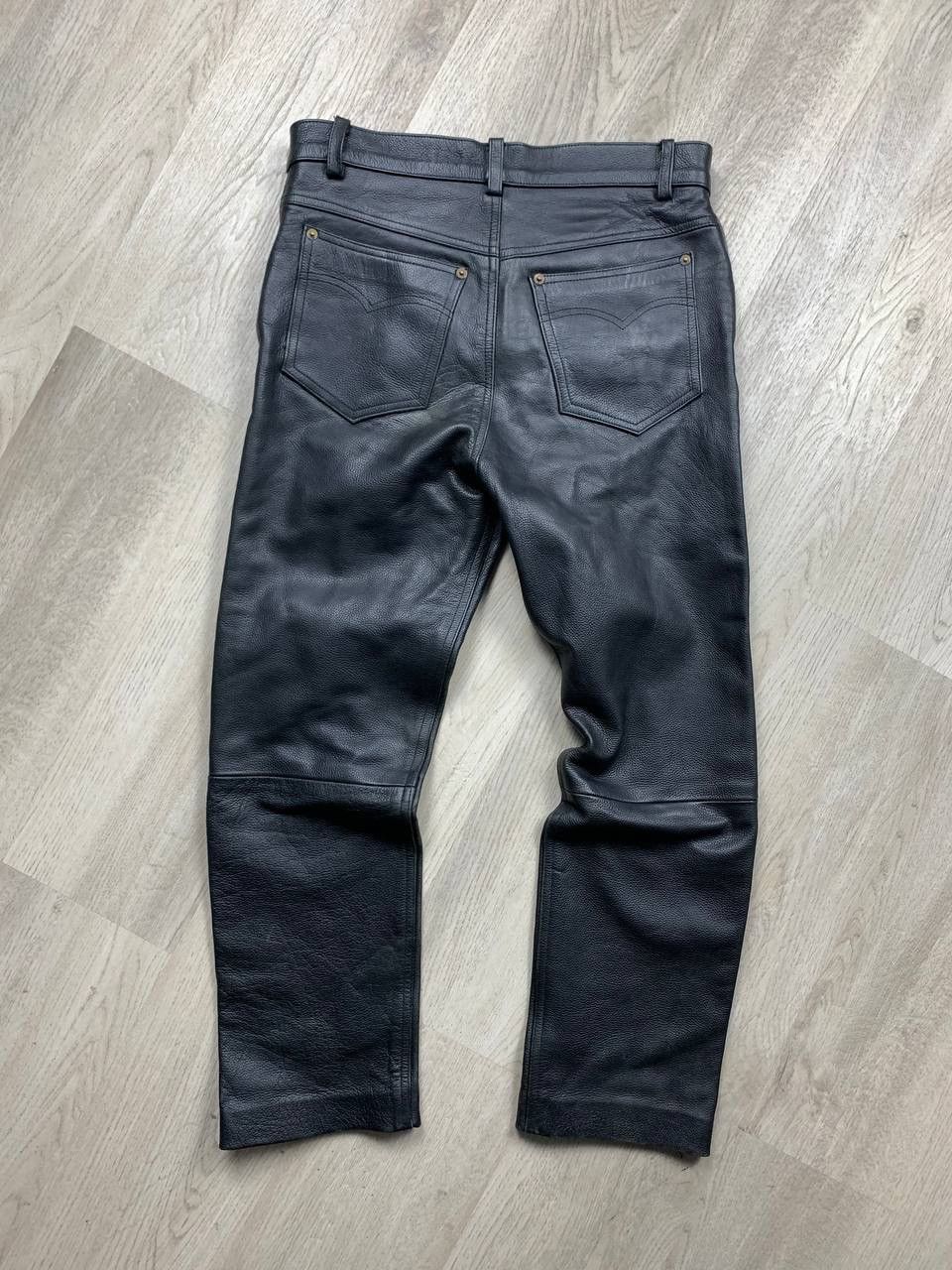 Genuine Leather Vintage Genuine Leather Pants Biker Motorcycle Size US 30 / EU 46 - 5 Thumbnail