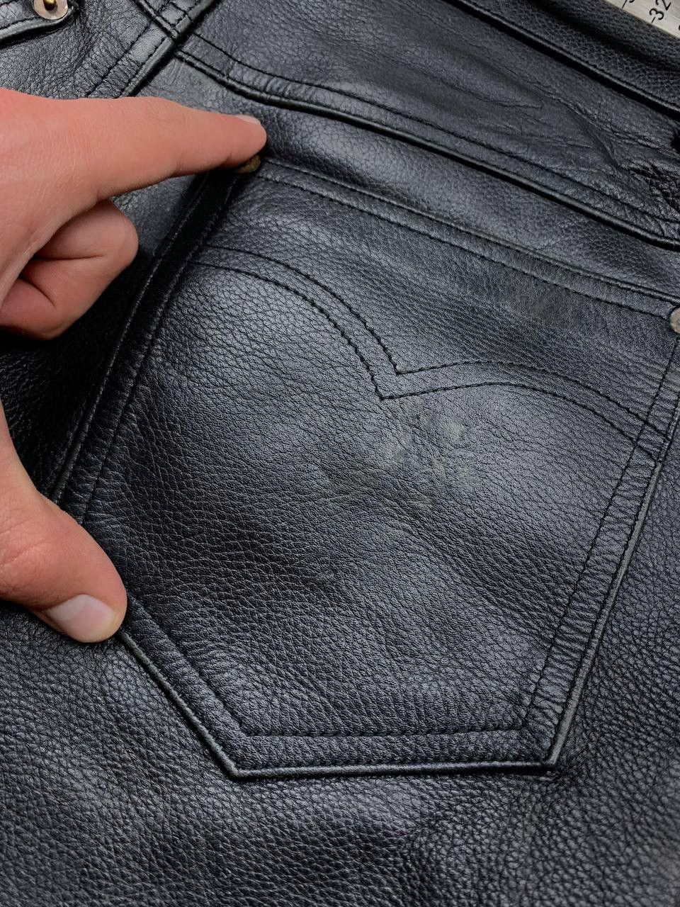 Genuine Leather Vintage Genuine Leather Pants Biker Motorcycle Size US 30 / EU 46 - 12 Thumbnail
