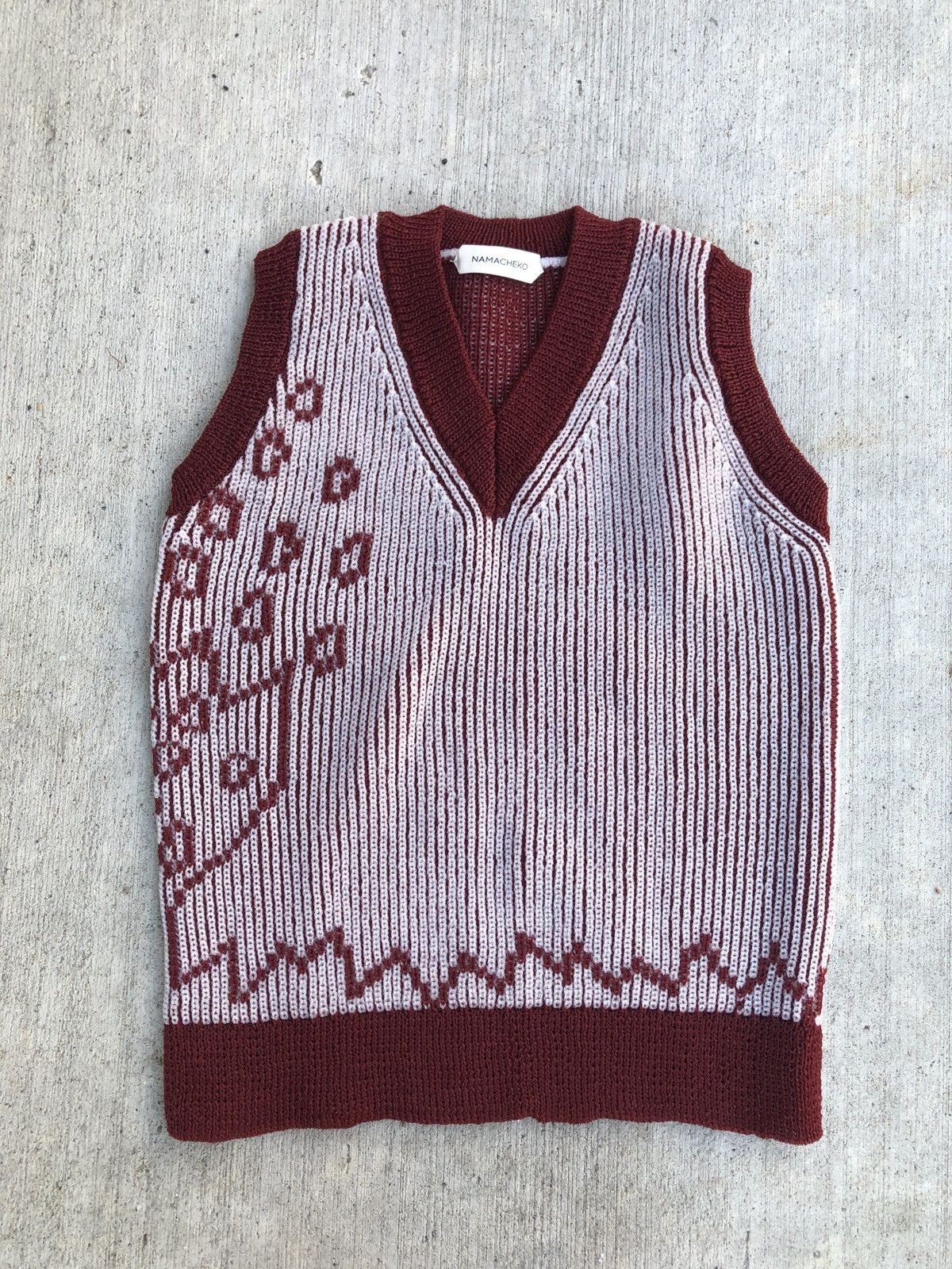Namacheko Krokus knit vest（namacheko 21ss krokus knit vest