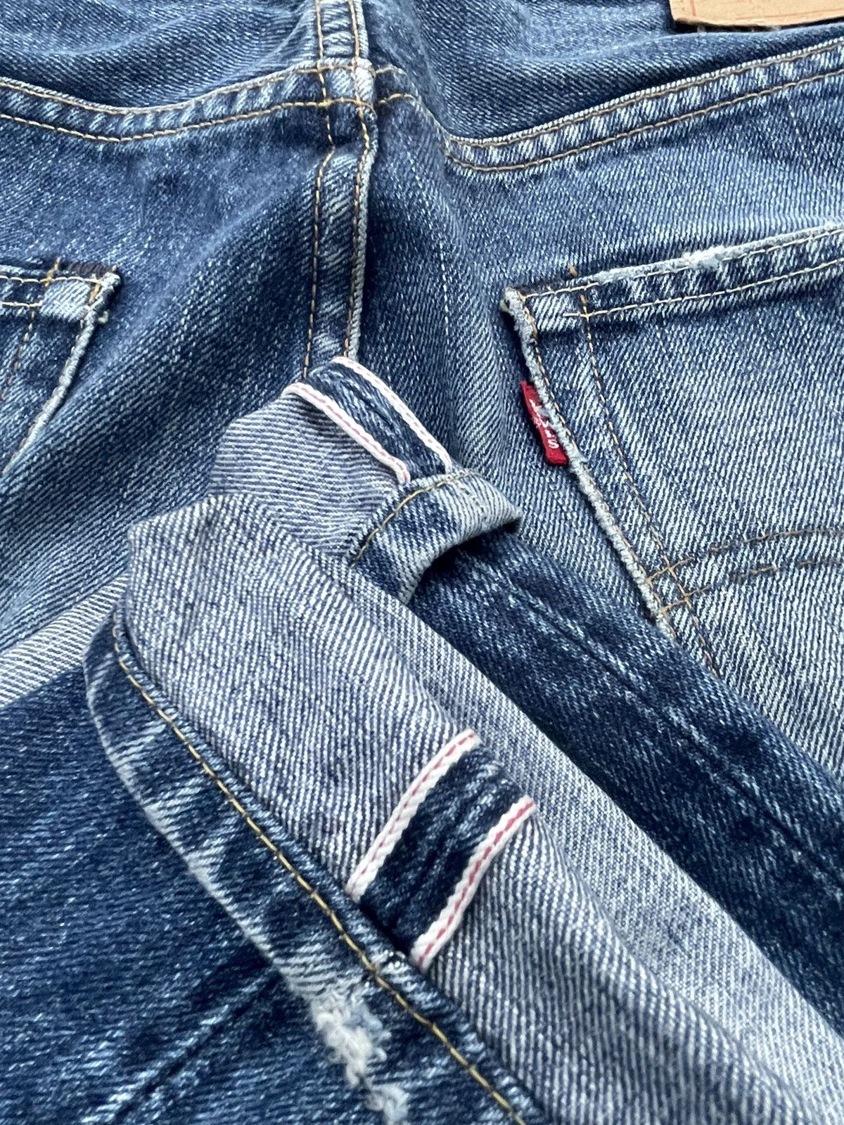 Levi's Vintage Levi’s 501 E 1966 2006 Aging Wash Distressed Size US 30 / EU 46 - 12 Thumbnail