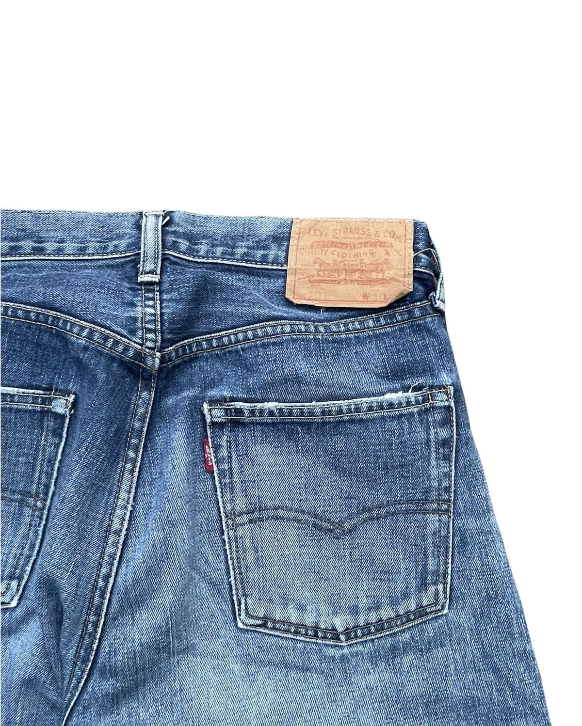 Levi's Vintage Levi’s 501 E 1966 2006 Aging Wash Distressed Size US 30 / EU 46 - 10 Thumbnail