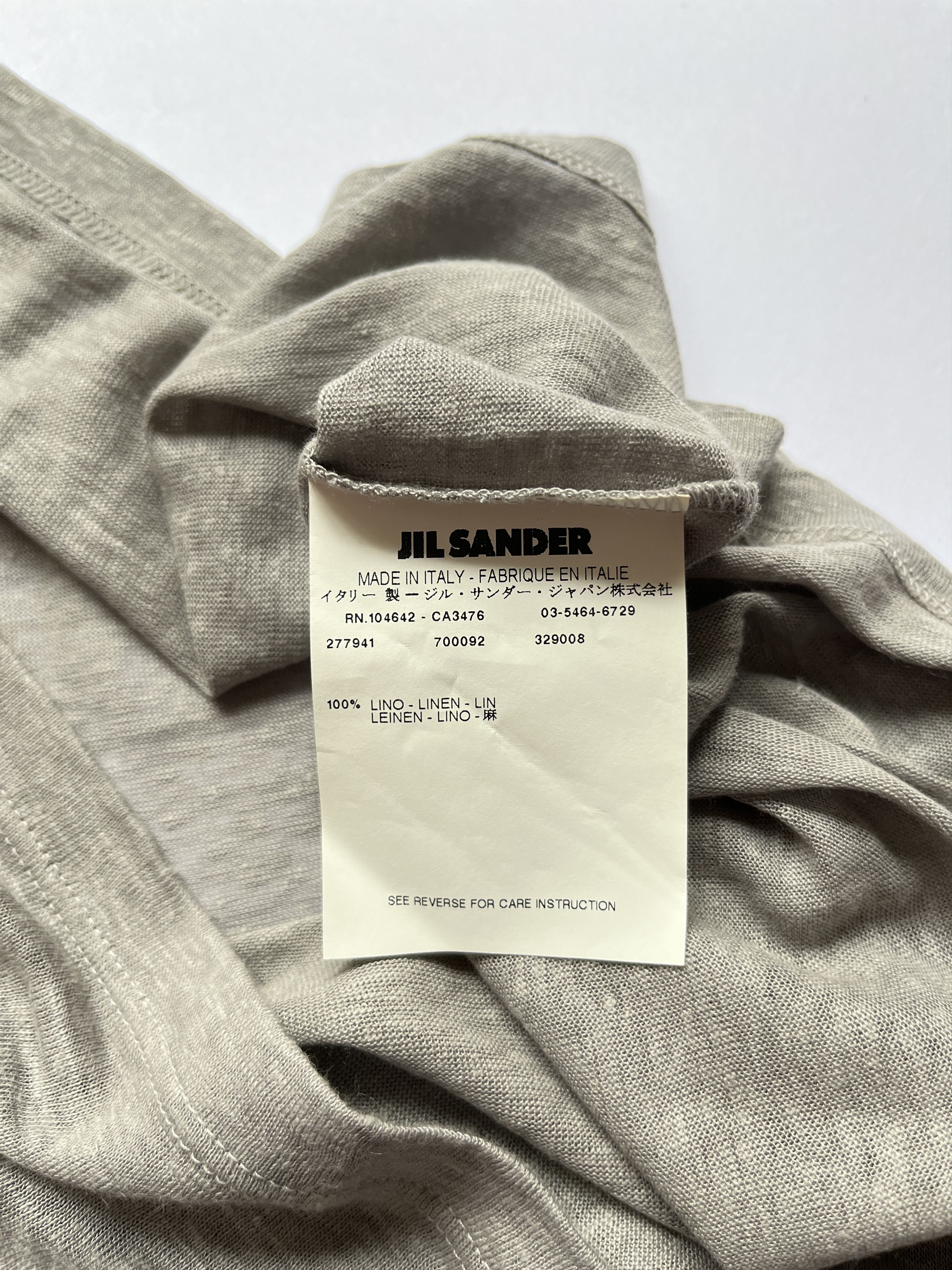 Jil Sander ⚡️QUICK SALE⚡️Jil Sander Grey Linen Knit Polo Top Size US L / EU 52-54 / 3 - 4 Thumbnail