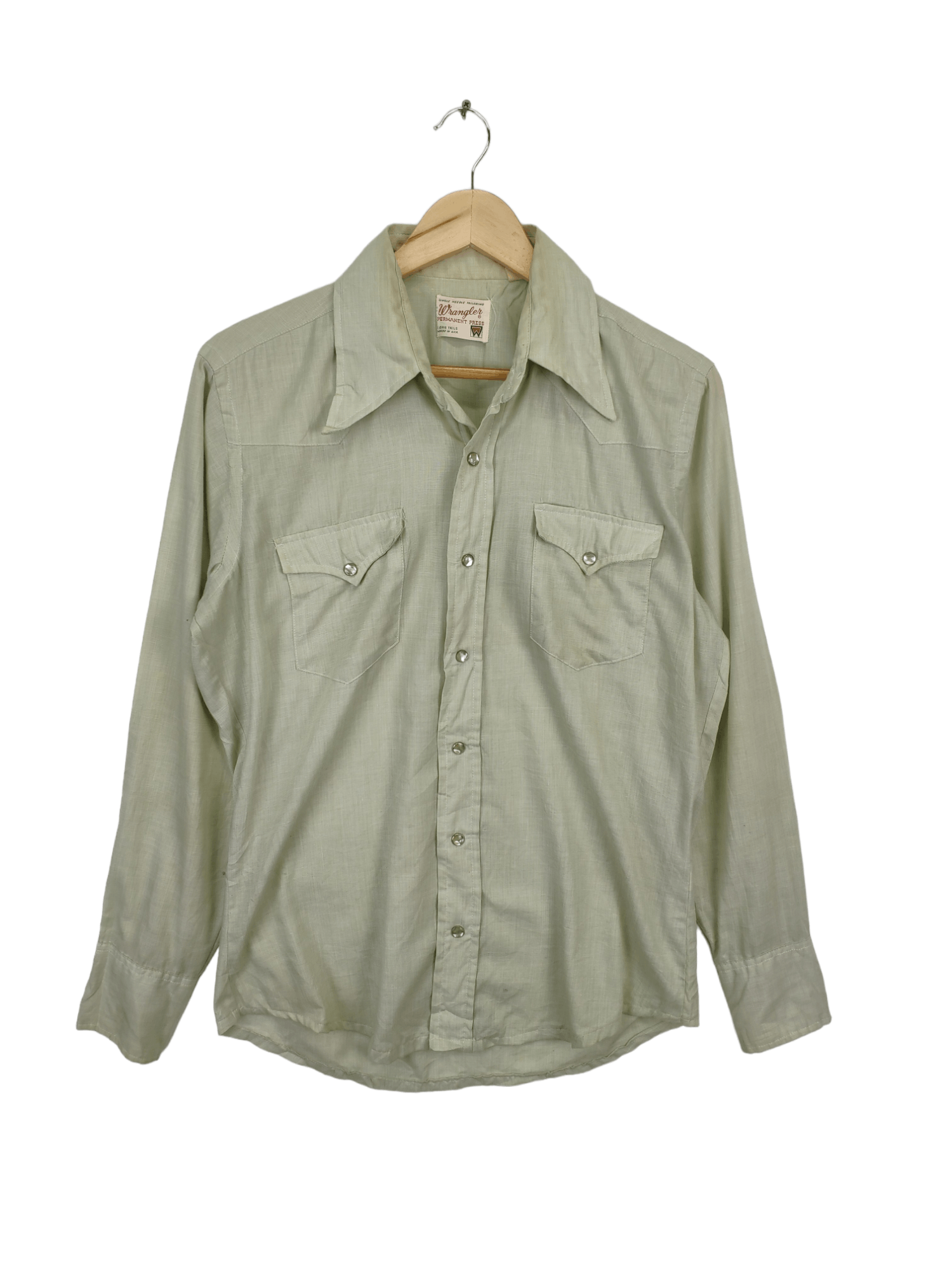Vintage × Wrangler Vintage 1980s Wrangler Western Shirt Button Up Long Sleeve Size US M / EU 48-50 / 2 - 1 Thumbnail