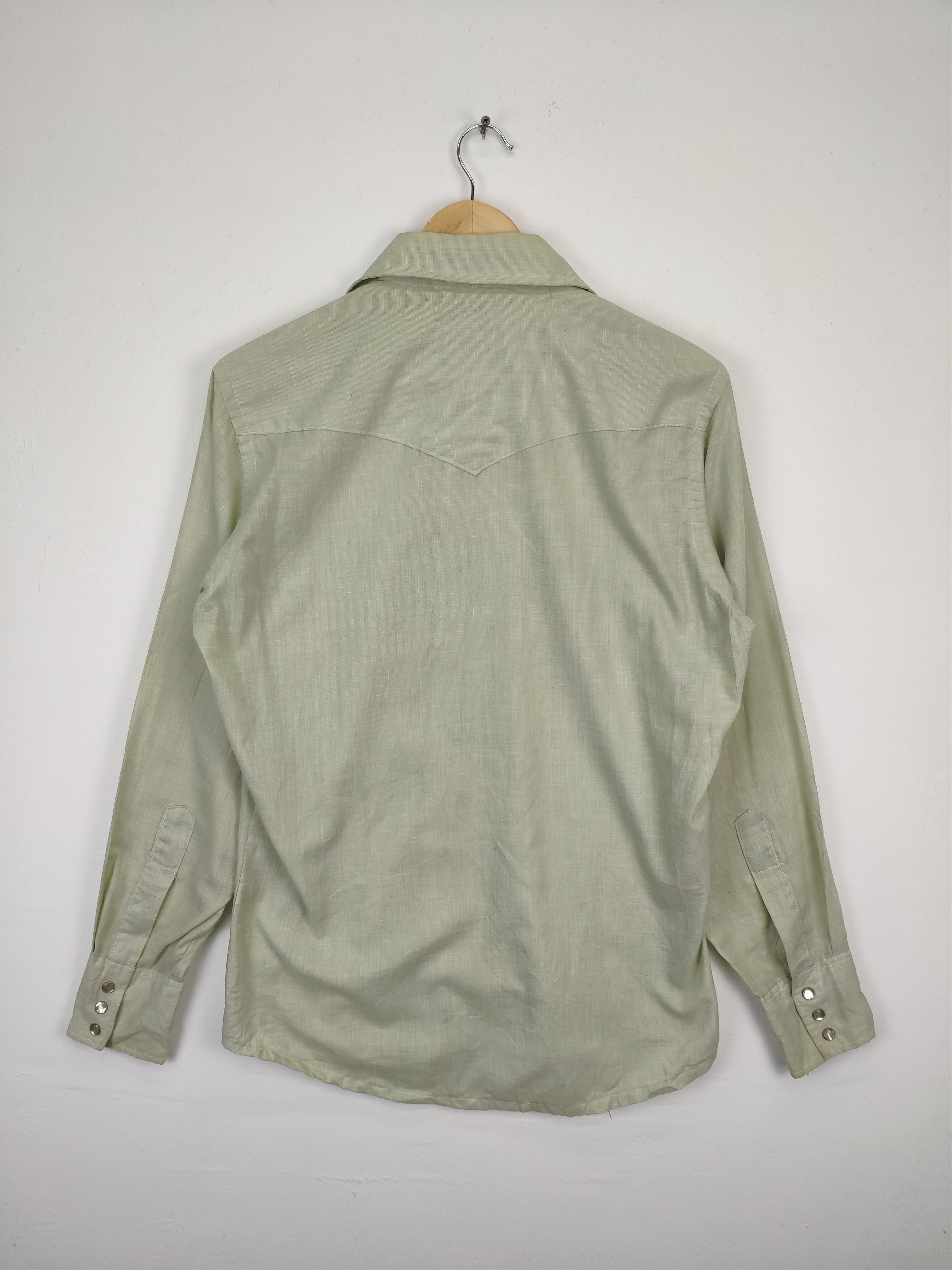 Vintage × Wrangler Vintage 1980s Wrangler Western Shirt Button Up Long Sleeve Size US M / EU 48-50 / 2 - 2 Thumbnail