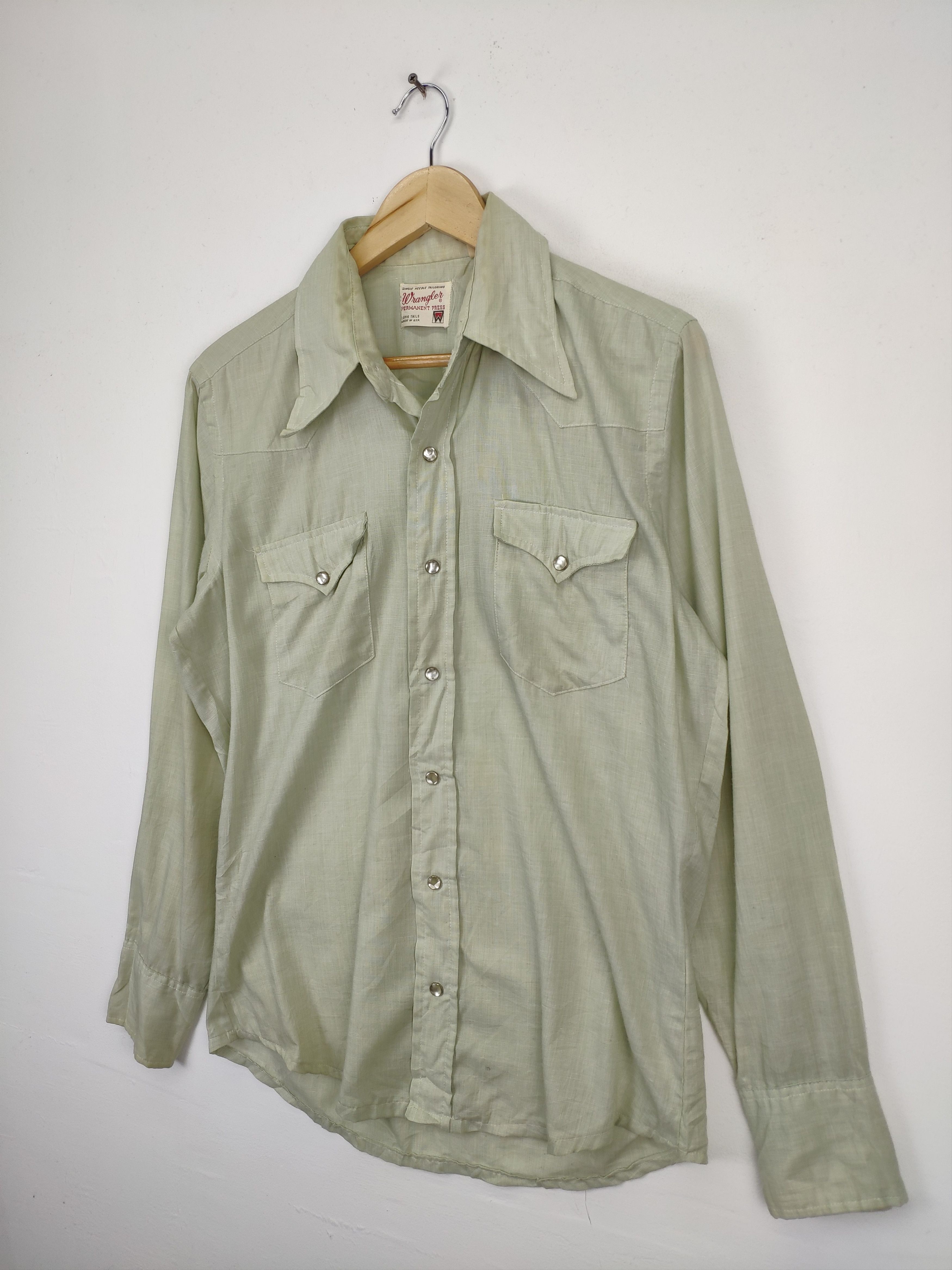 Vintage × Wrangler Vintage 1980s Wrangler Western Shirt Button Up Long Sleeve Size US M / EU 48-50 / 2 - 5 Thumbnail