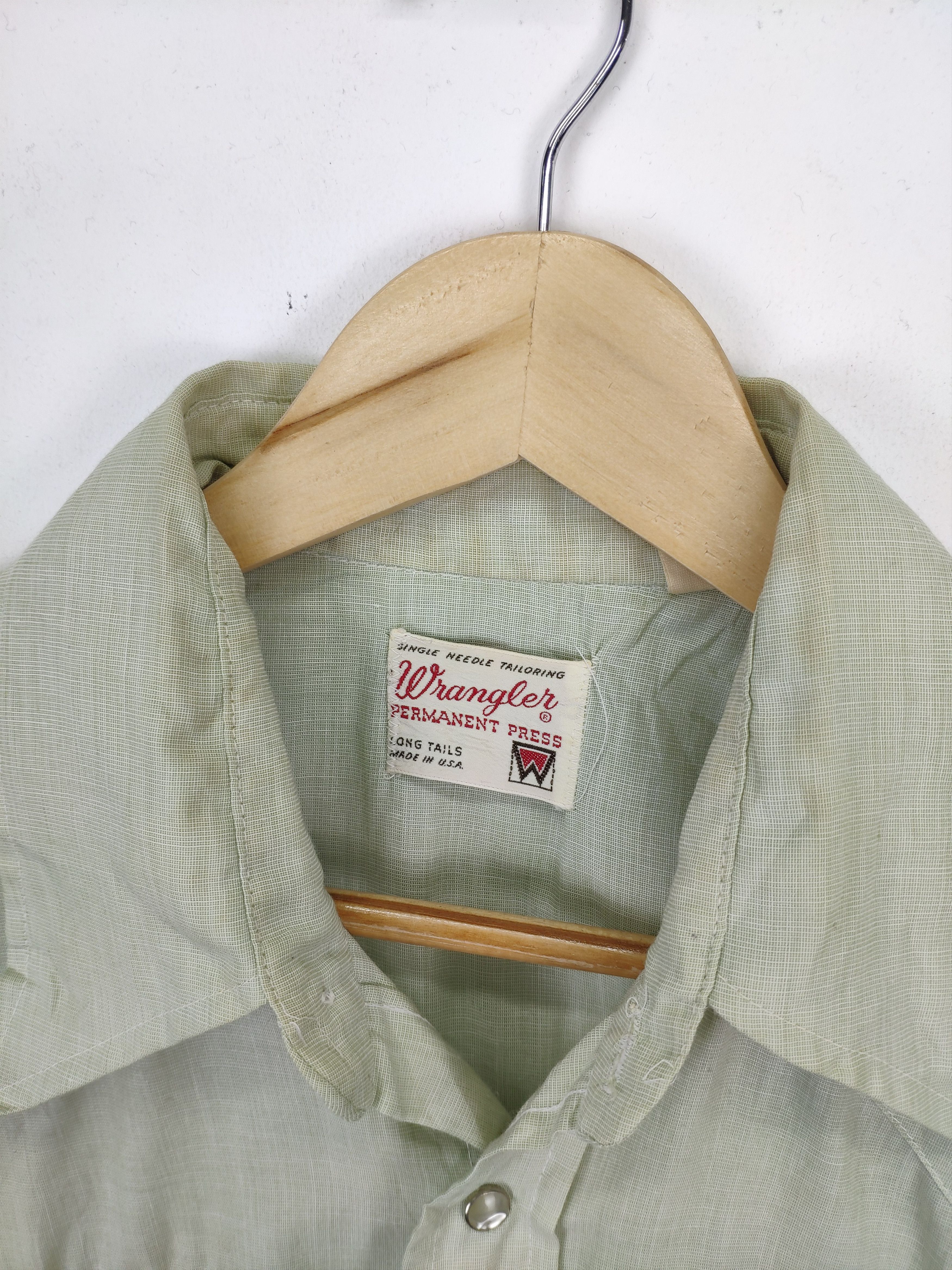 Vintage × Wrangler Vintage 1980s Wrangler Western Shirt Button Up Long Sleeve Size US M / EU 48-50 / 2 - 14 Thumbnail