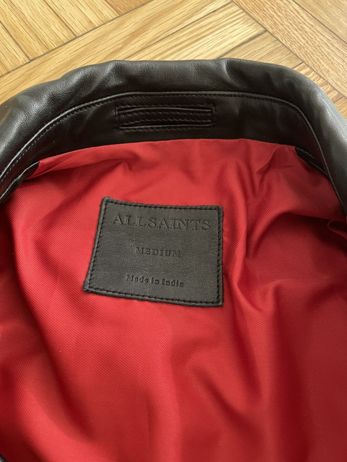 Allsaints Black leather moto jacket Size US M / EU 48-50 / 2 - 5 Thumbnail