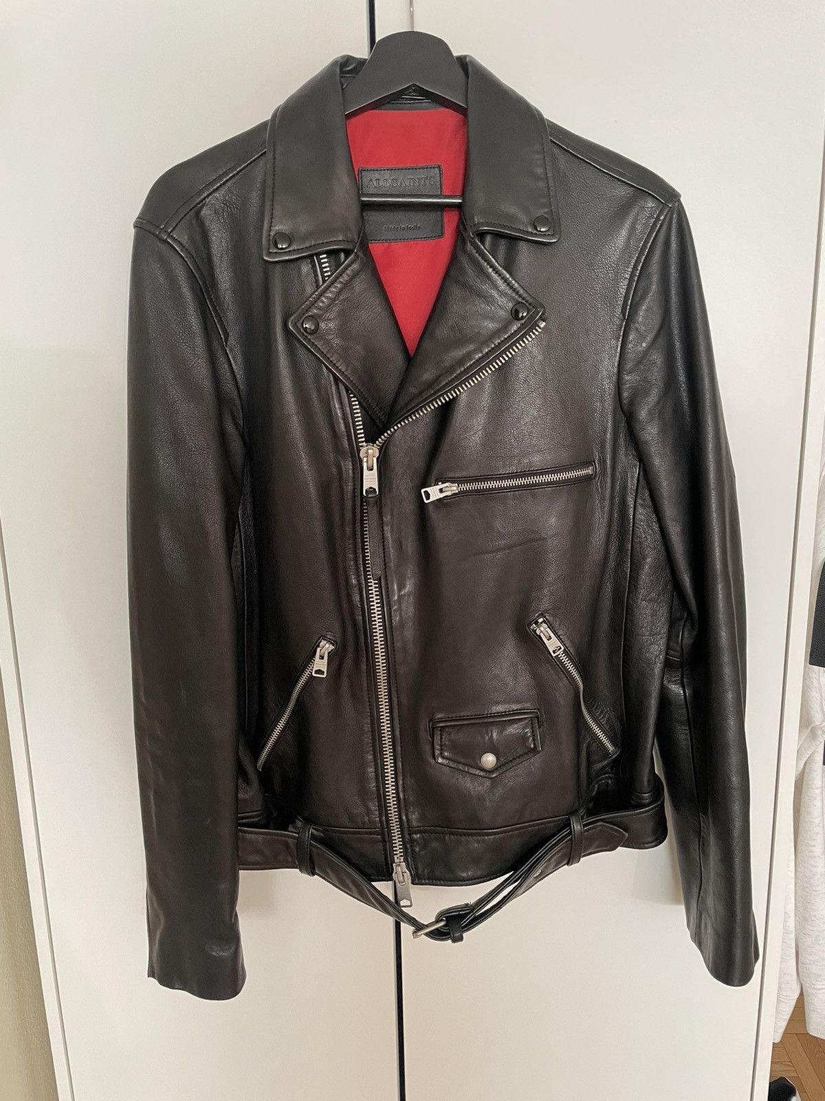 Allsaints Black leather moto jacket Size US M / EU 48-50 / 2 - 1 Thumbnail