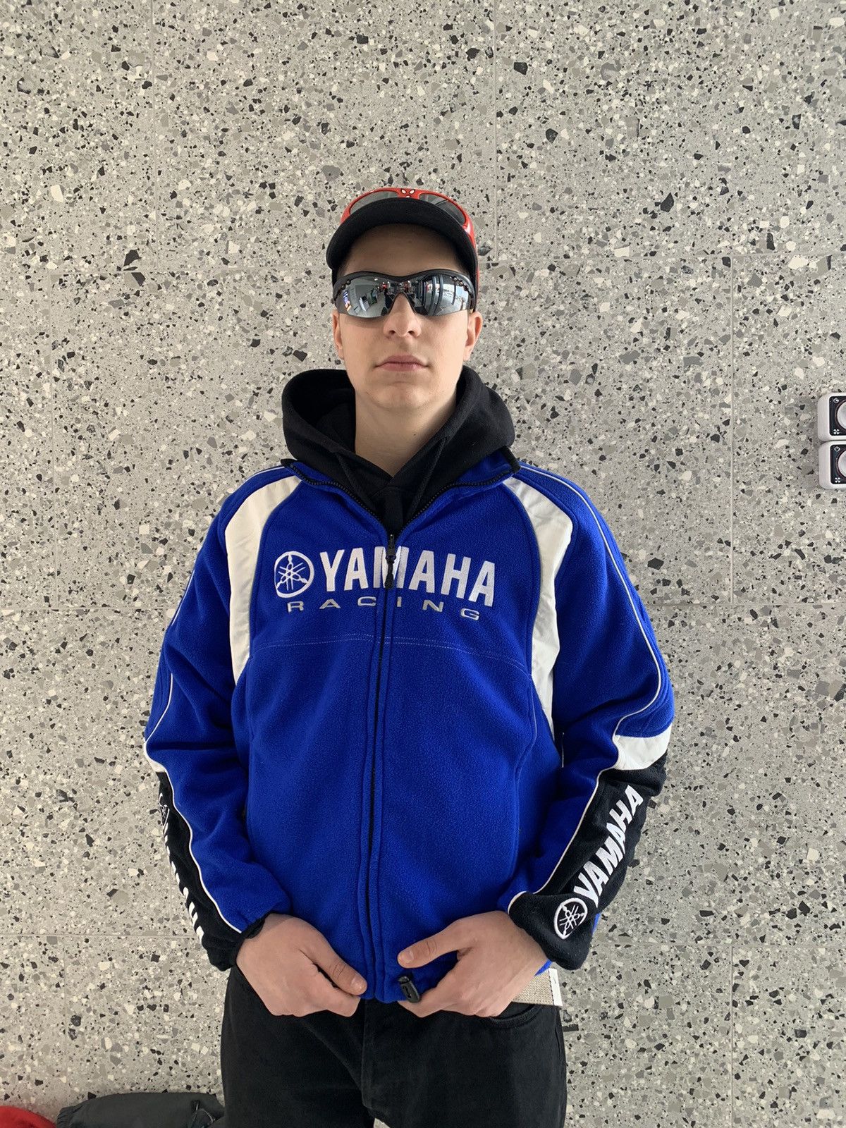 Vintage × Yamaha Vintage Yamaha Racing Fleece Jacket Y2K Size US L / EU 52-54 / 3 - 4 Thumbnail