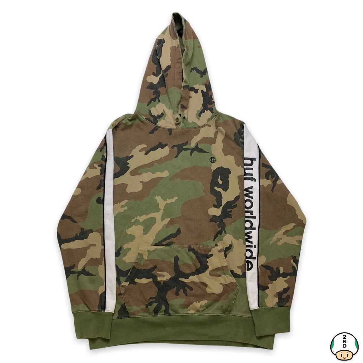 Huf Streetwear Vintage Vintage Huf Worldwide Camo Hoodie Grailed