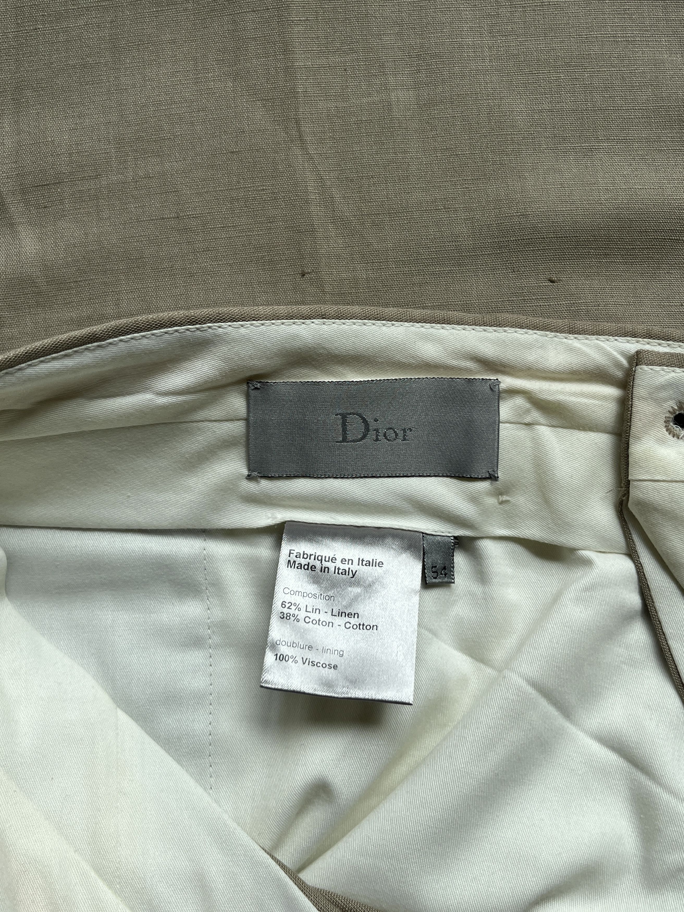 Dior ⚡️QUICK SALE⚡️2000 Dior Hedi Slimane Linen Trousers Pants Size US 38 / EU 54 - 3 Thumbnail