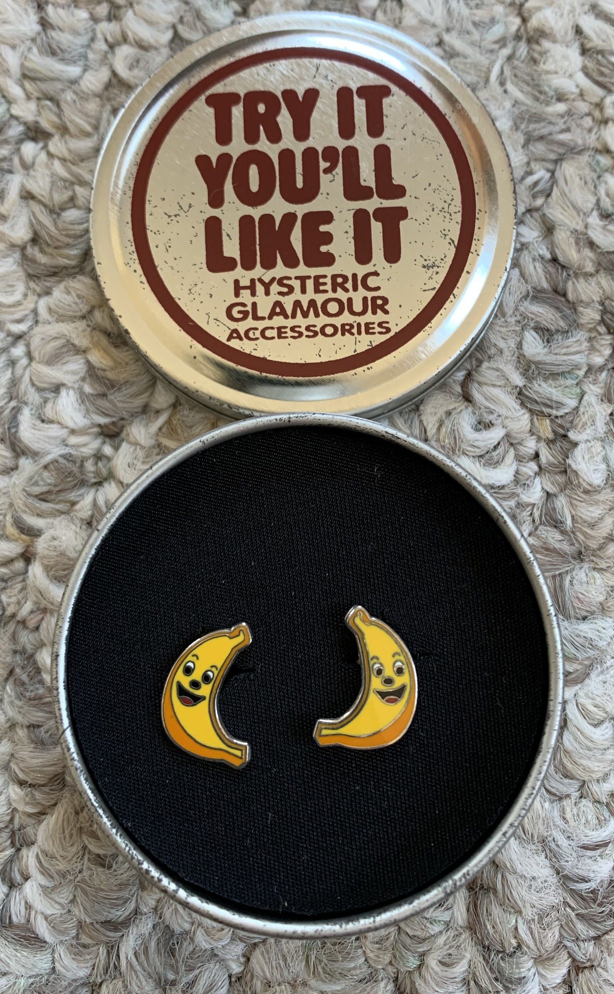 Hysteric Glamour Hysteric Glamour Happy Banana Earrings + Case Size ONE SIZE - 1 Thumbnail
