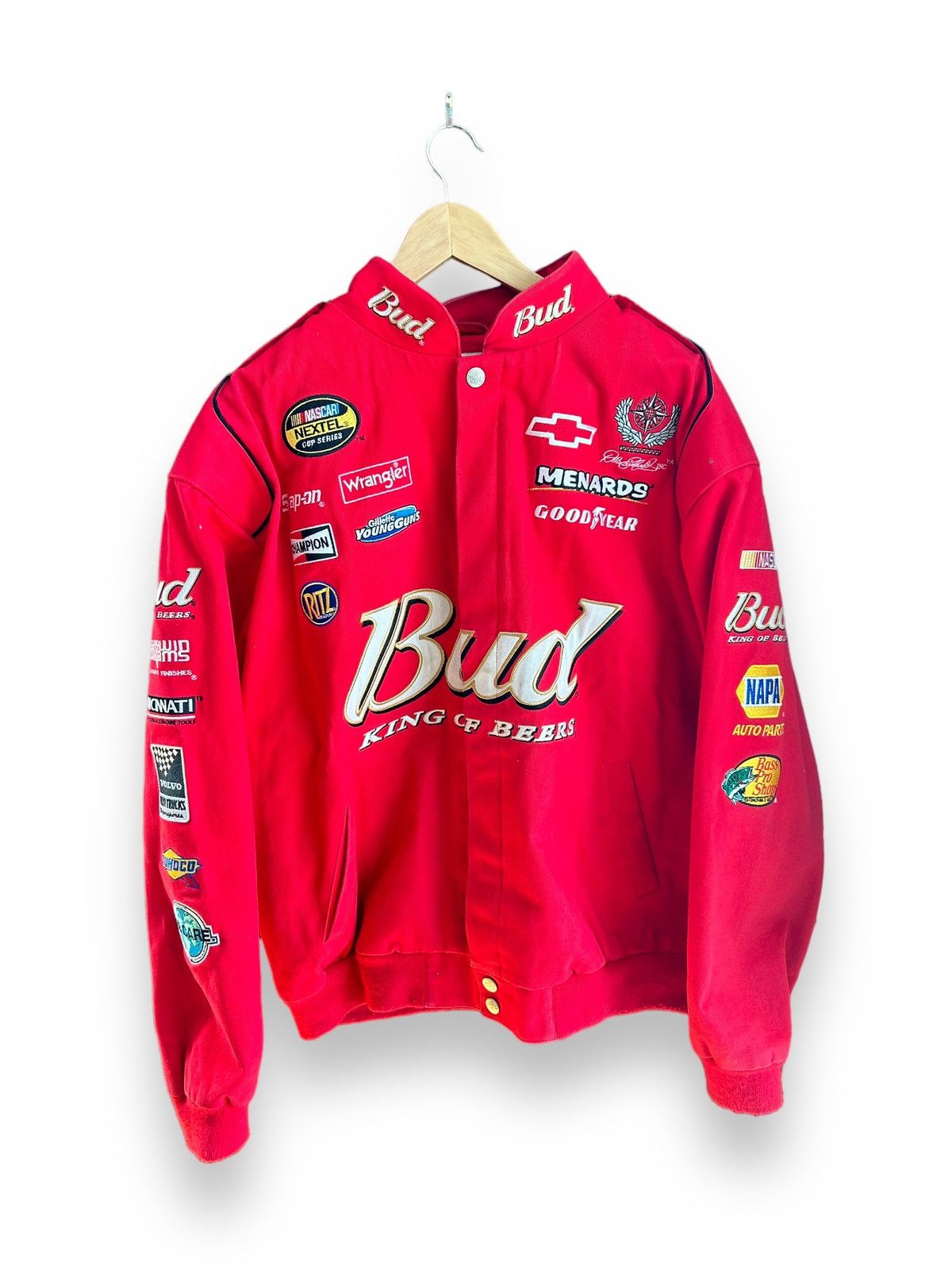 Budweiser × NASCAR × Vintage VINTAGE BUDWEISER NASCAR RACING JACKET ...