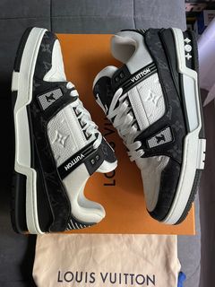 louis vuitton black and white trainers