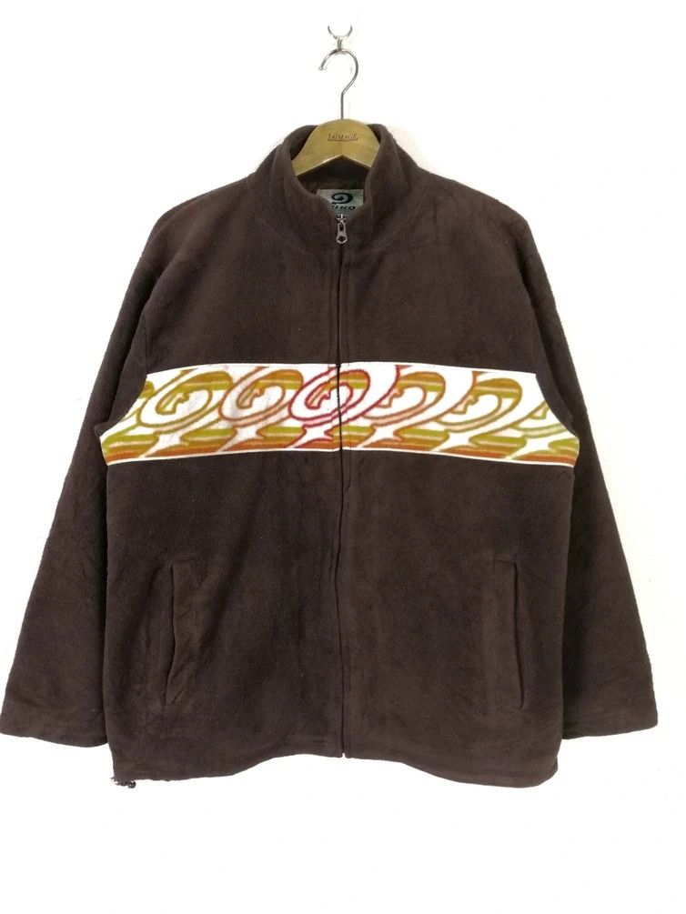 Japanese Brand Vintage Winter Piko Longboard Printed Fleece Zipper Jacket Size US L / EU 52-54 / 3 - 1 Thumbnail