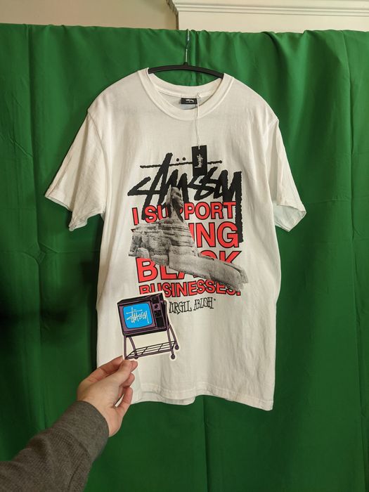 Stussy World Tour Virgil Abloh white t-shirt | Grailed