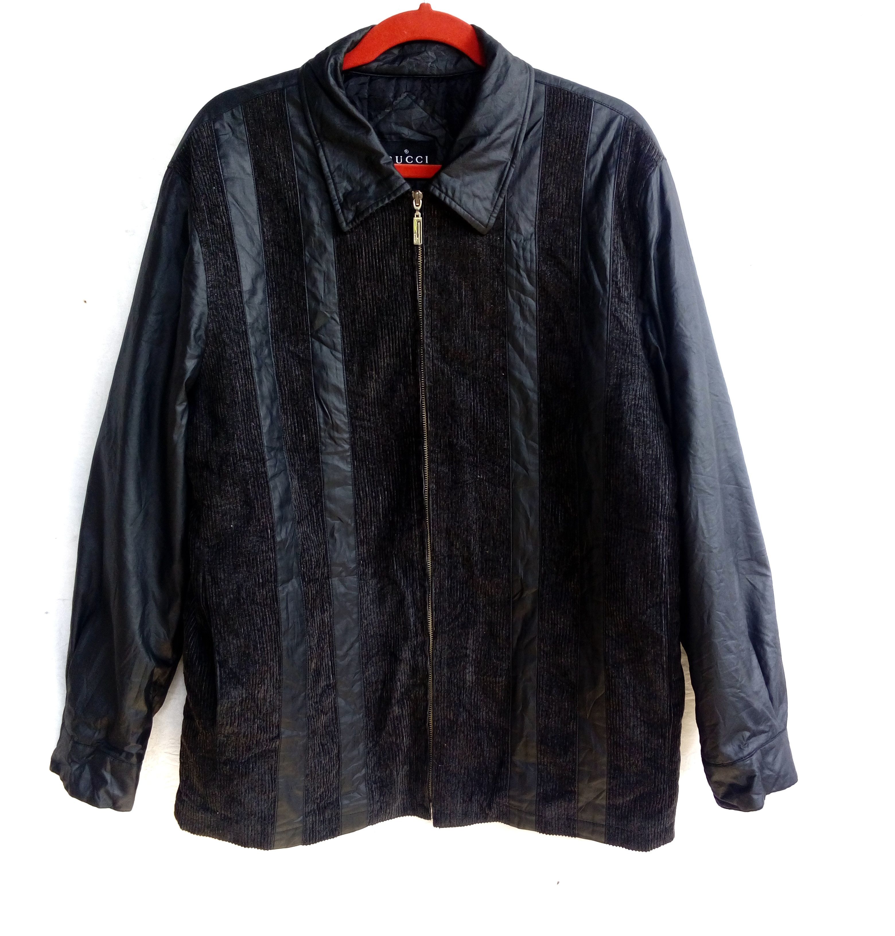 Gucci Gucci Pvc Leather With Corduroys Zipper Jacket Size US M / EU 48-50 / 2 - 1 Thumbnail