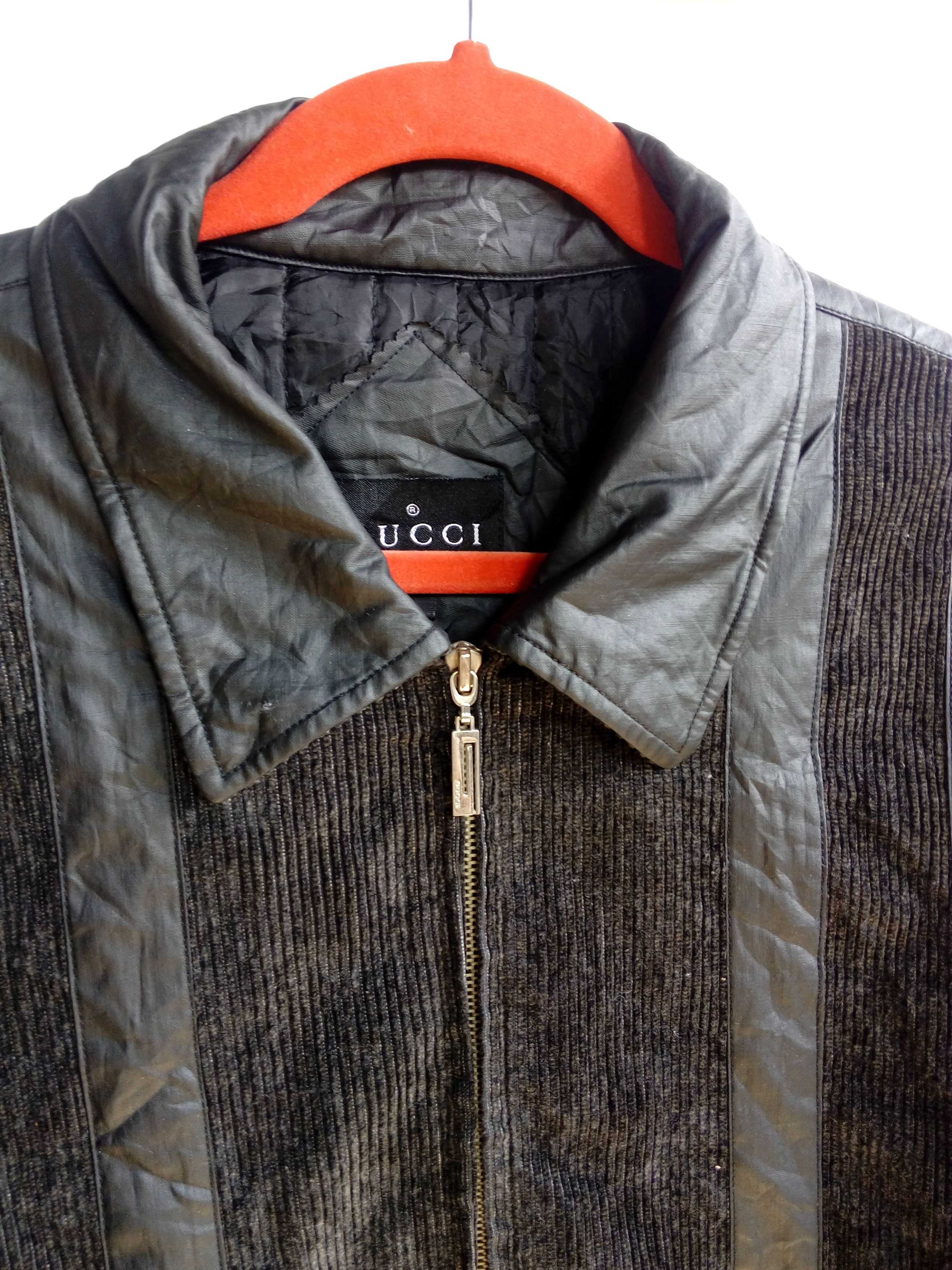 Gucci Gucci Pvc Leather With Corduroys Zipper Jacket Size US M / EU 48-50 / 2 - 4 Thumbnail