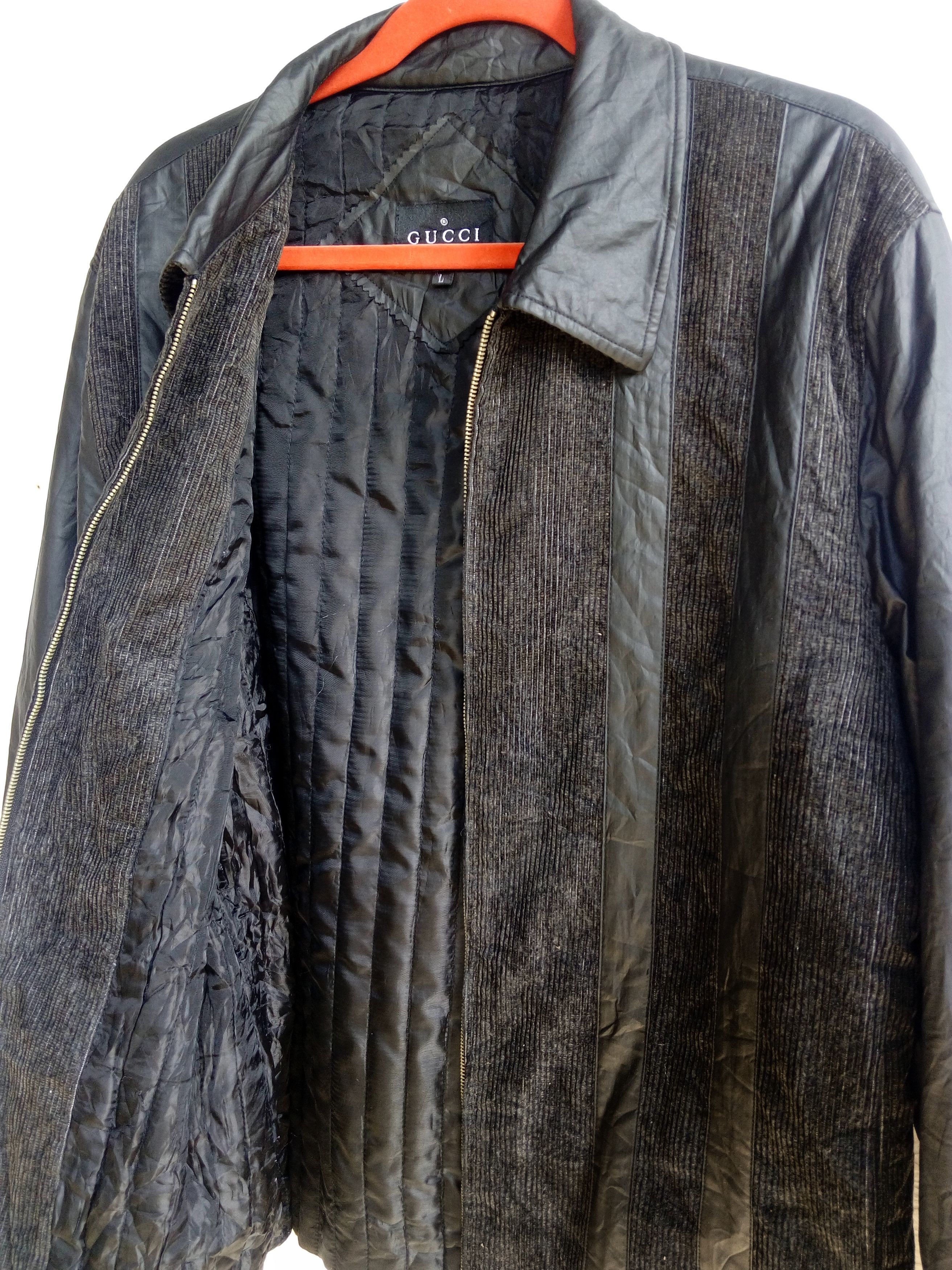 Gucci Gucci Pvc Leather With Corduroys Zipper Jacket Size US M / EU 48-50 / 2 - 5 Thumbnail