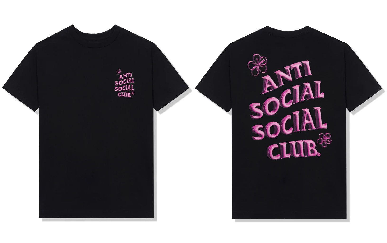 Anti Social Social Club DS Pink ASSC Coral Crush Black Tee Bape kith FTP FOG VLONE Size US XL / EU 56 / 4 - 6 Thumbnail
