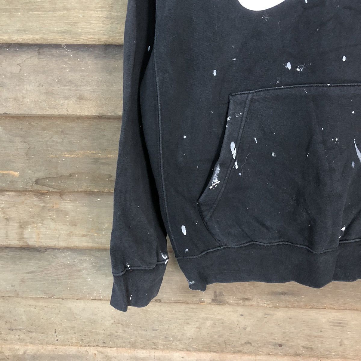 Nike × Vintage Nike splash painter distressed Black Hoodie #3468 Size US L / EU 52-54 / 3 - 4 Thumbnail
