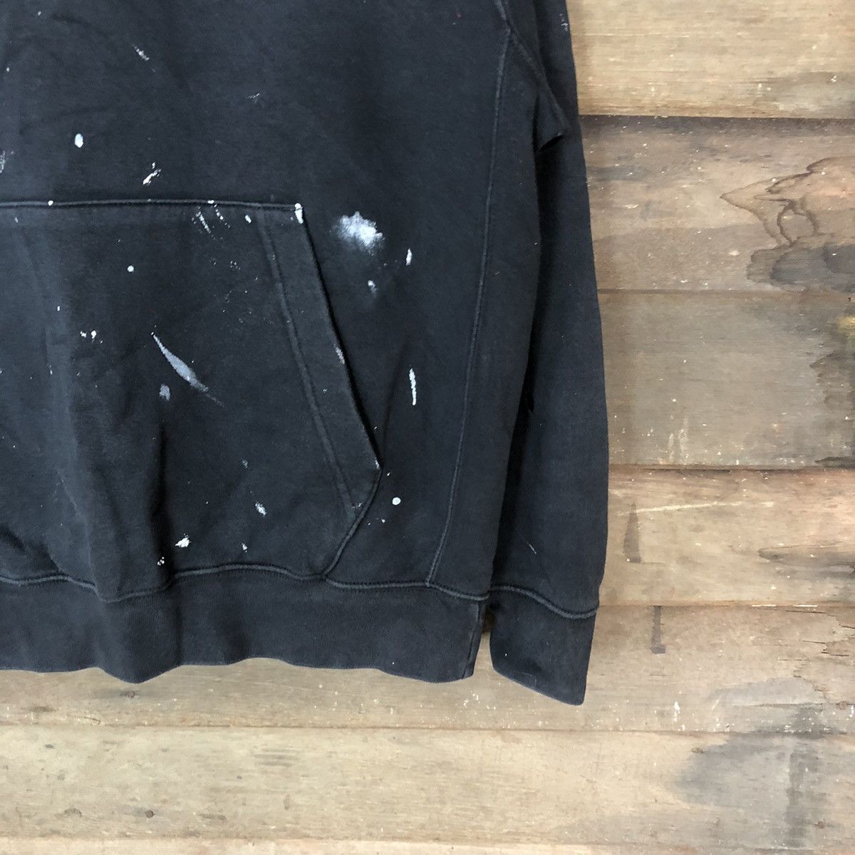 Nike × Vintage Nike splash painter distressed Black Hoodie #3468 Size US L / EU 52-54 / 3 - 5 Thumbnail