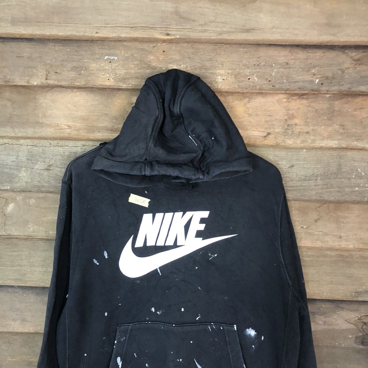 Nike × Vintage Nike splash painter distressed Black Hoodie #3468 Size US L / EU 52-54 / 3 - 2 Thumbnail