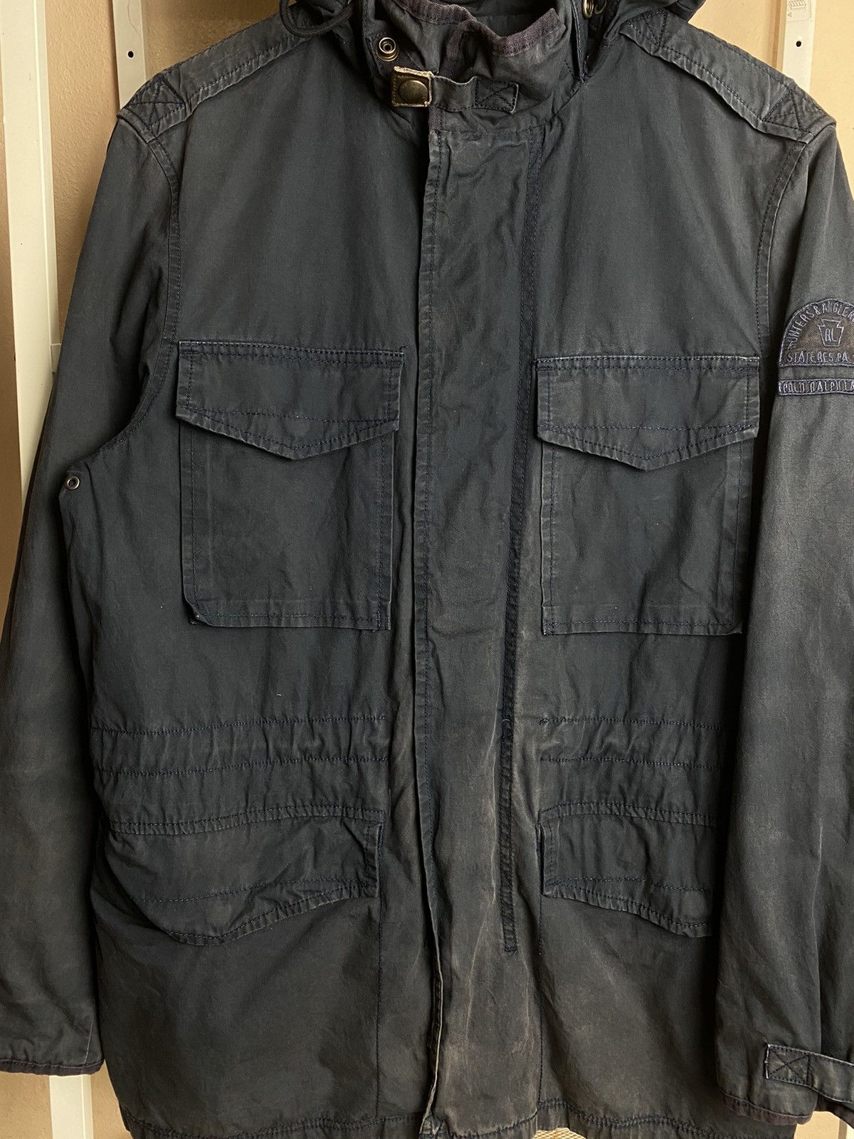 Vintage VINTAGE Polo Ralph Lauren M-65Style Utility Jacket Navy Blue Size M / US 6-8 / IT 42-44 - 2 Thumbnail