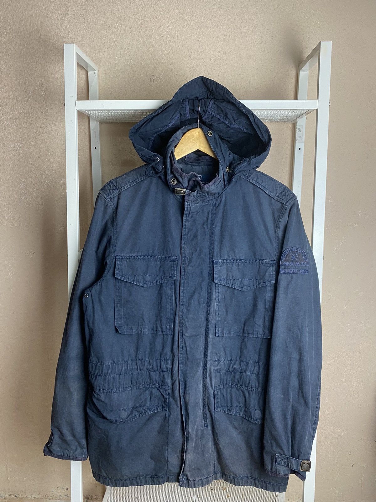 Vintage VINTAGE Polo Ralph Lauren M-65Style Utility Jacket Navy Blue Size M / US 6-8 / IT 42-44 - 1 Thumbnail
