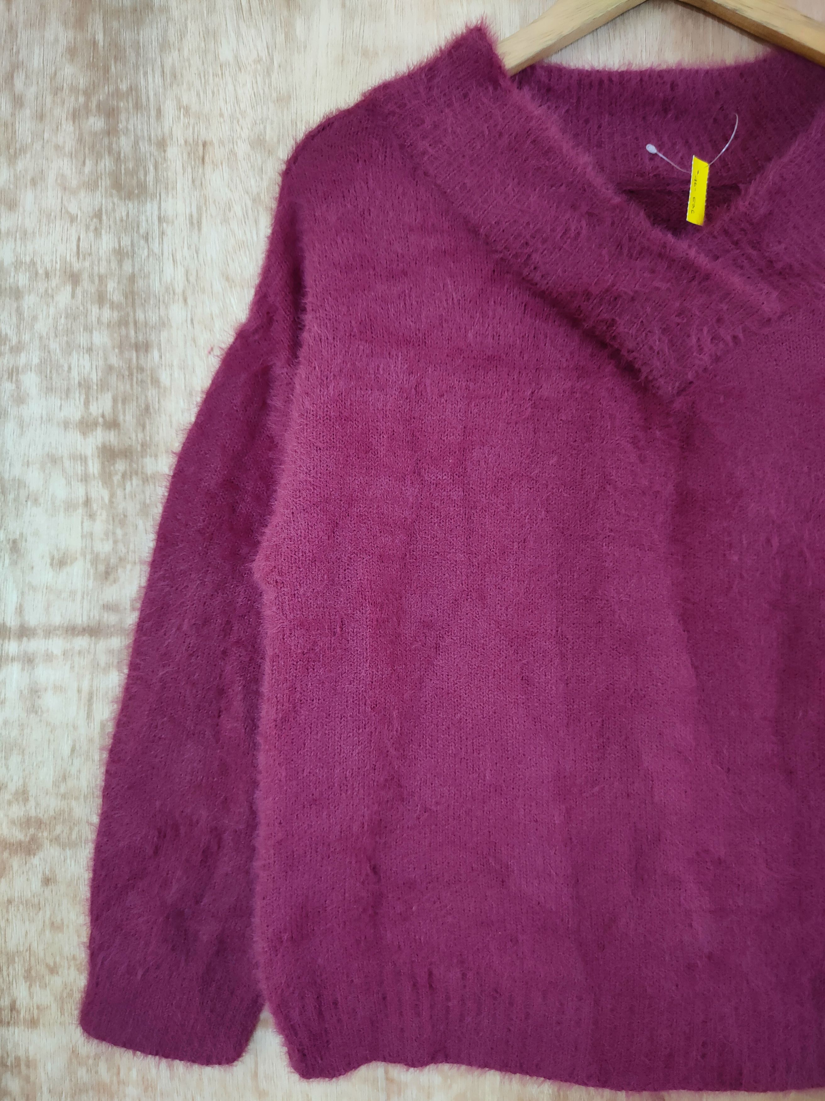 Homespun Knitwear D Nano Base mohair soft fur shaggy knitwear purple #46-536 Size US S / EU 44-46 / 1 - 2 Thumbnail
