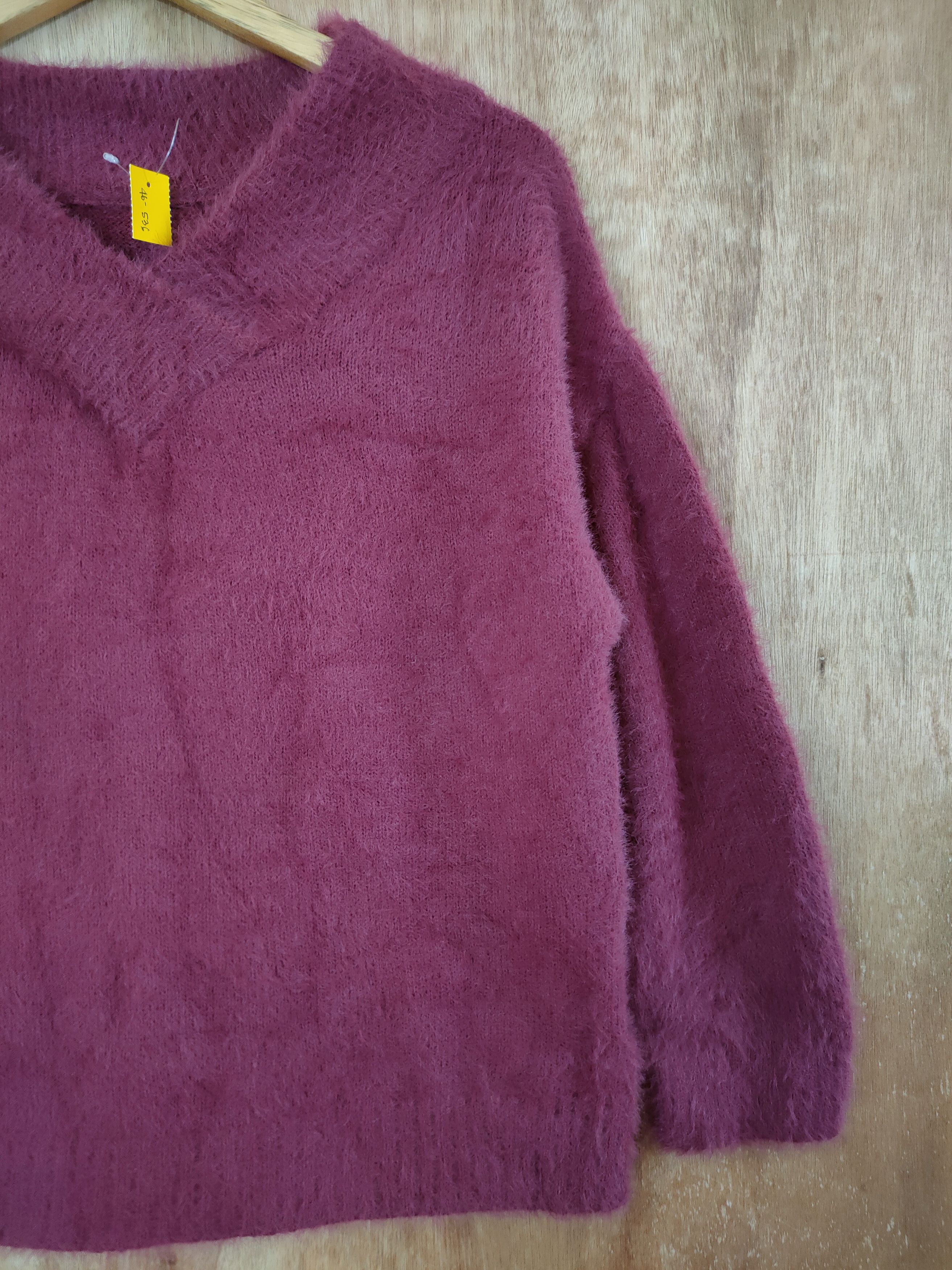 Homespun Knitwear D Nano Base mohair soft fur shaggy knitwear purple #46-536 Size US S / EU 44-46 / 1 - 3 Thumbnail