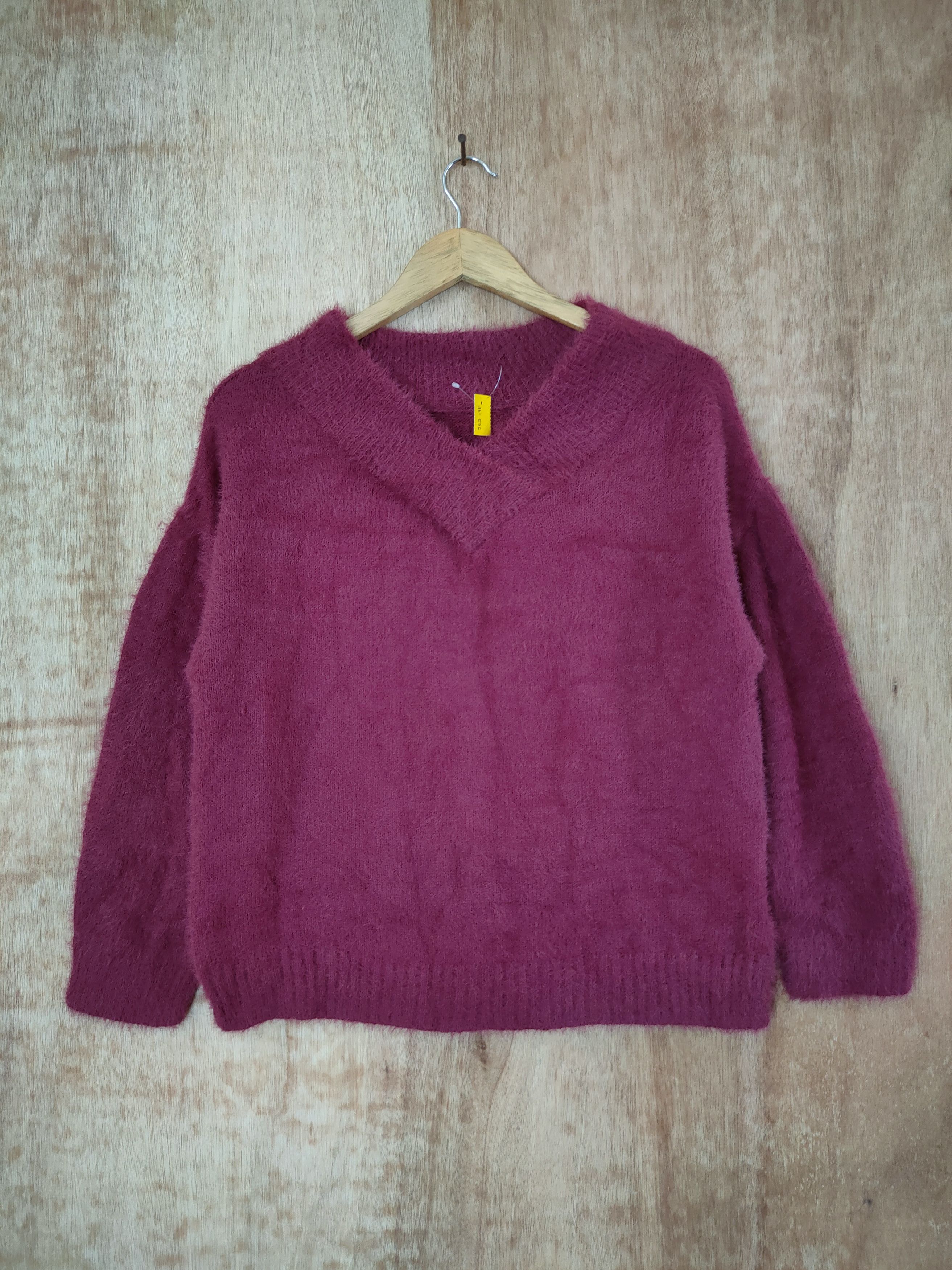 Homespun Knitwear D Nano Base mohair soft fur shaggy knitwear purple #46-536 Size US S / EU 44-46 / 1 - 1 Thumbnail