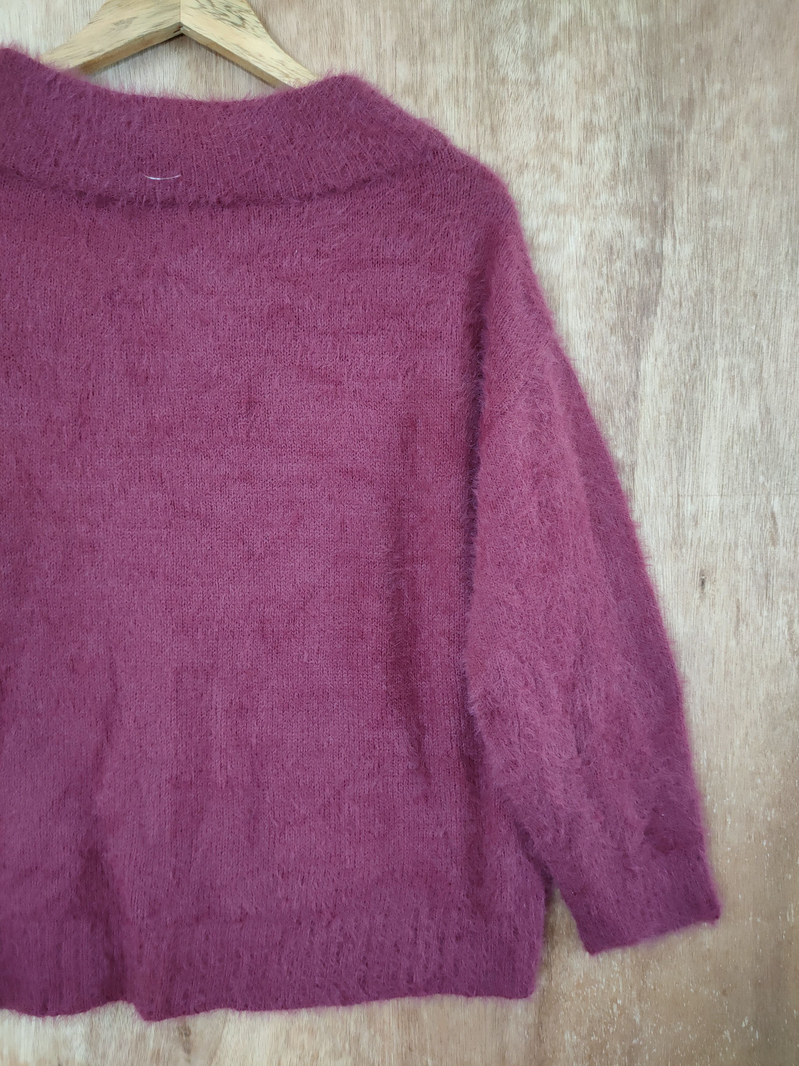 Homespun Knitwear D Nano Base mohair soft fur shaggy knitwear purple #46-536 Size US S / EU 44-46 / 1 - 10 Thumbnail
