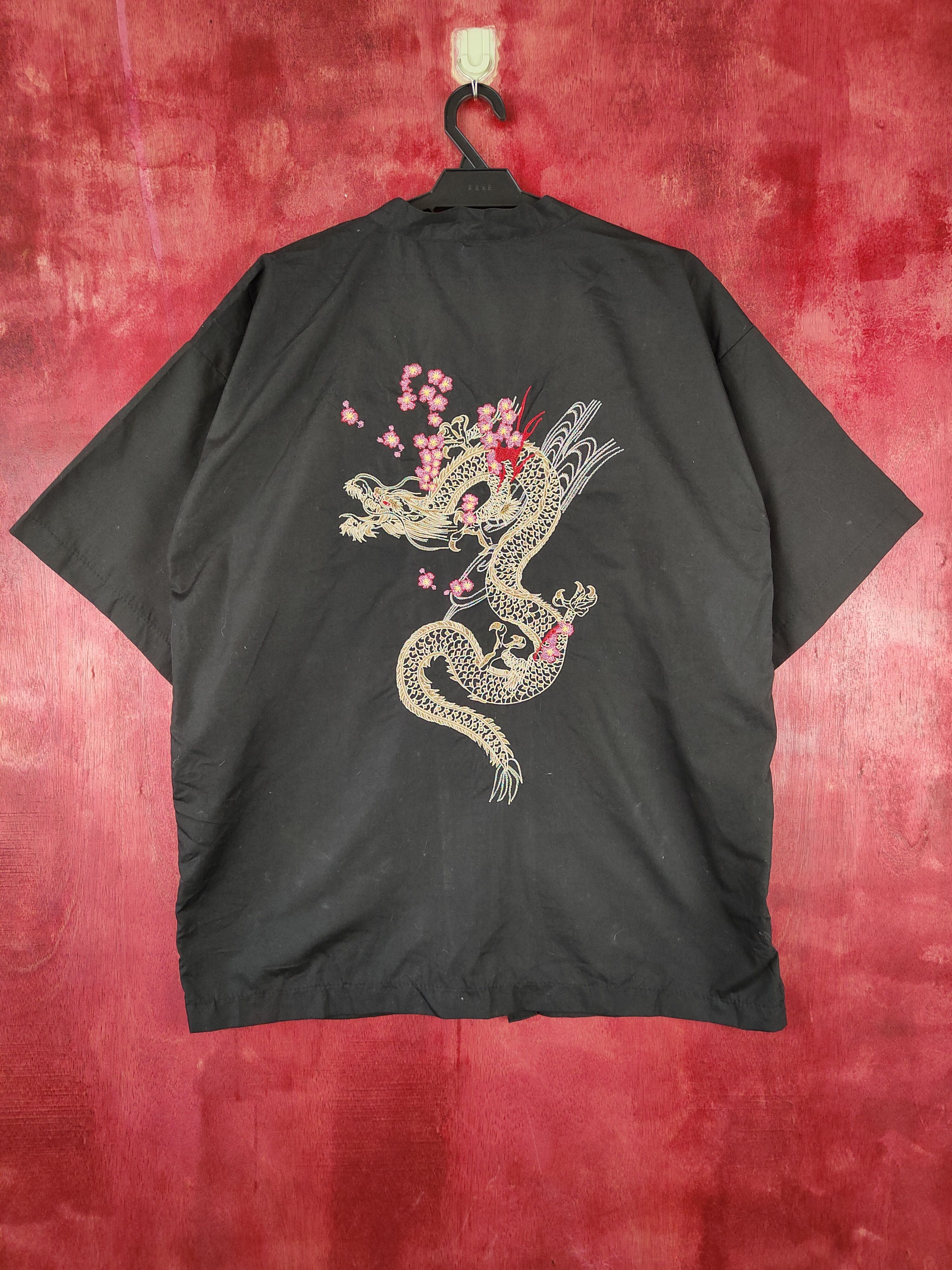 Japanese Brand Anhelon dragon kimono japan cardigan Black #S338 Size US L / EU 52-54 / 3 - 1 Thumbnail