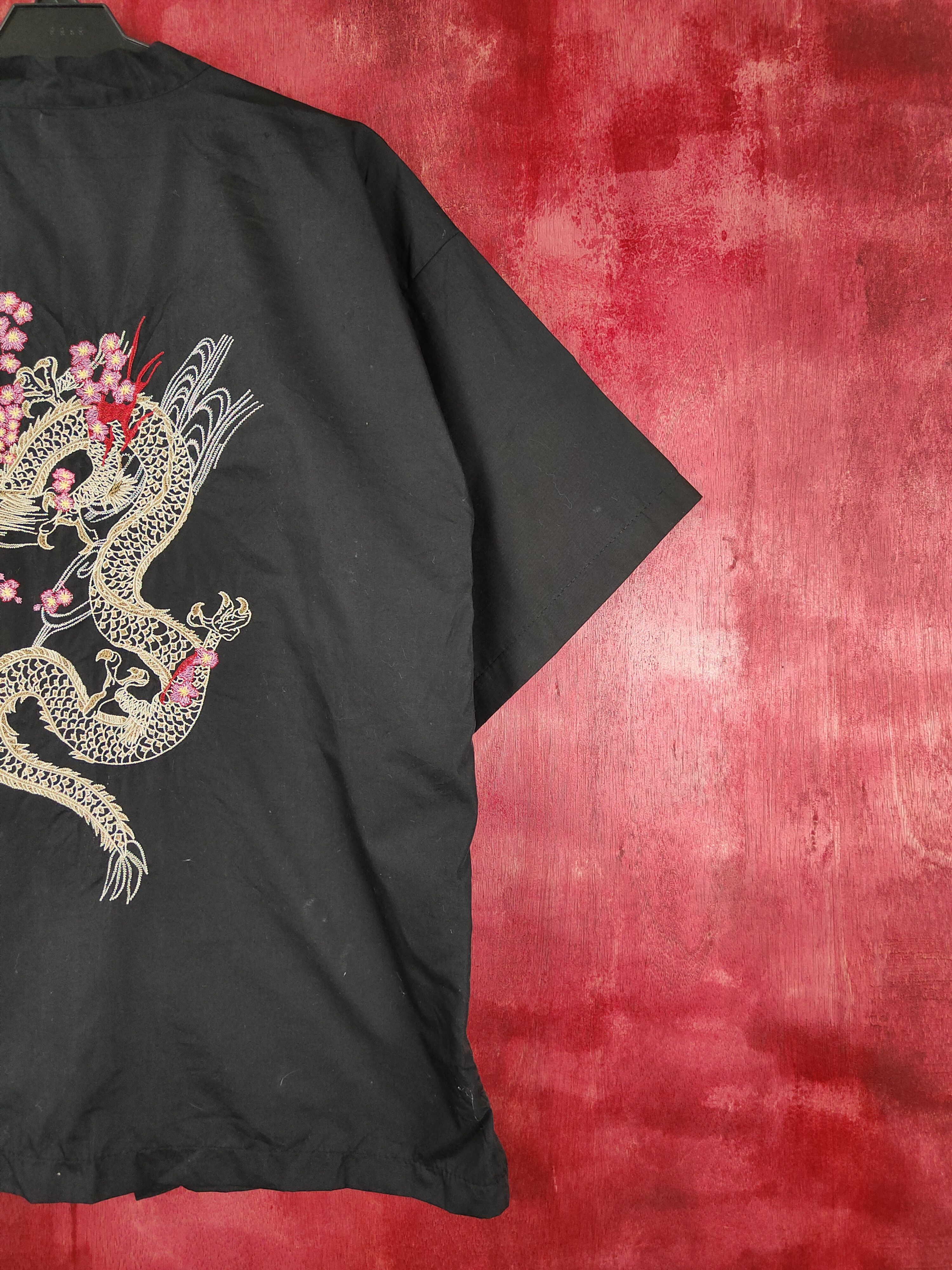 Japanese Brand Anhelon dragon kimono japan cardigan Black #S338 Size US L / EU 52-54 / 3 - 4 Thumbnail