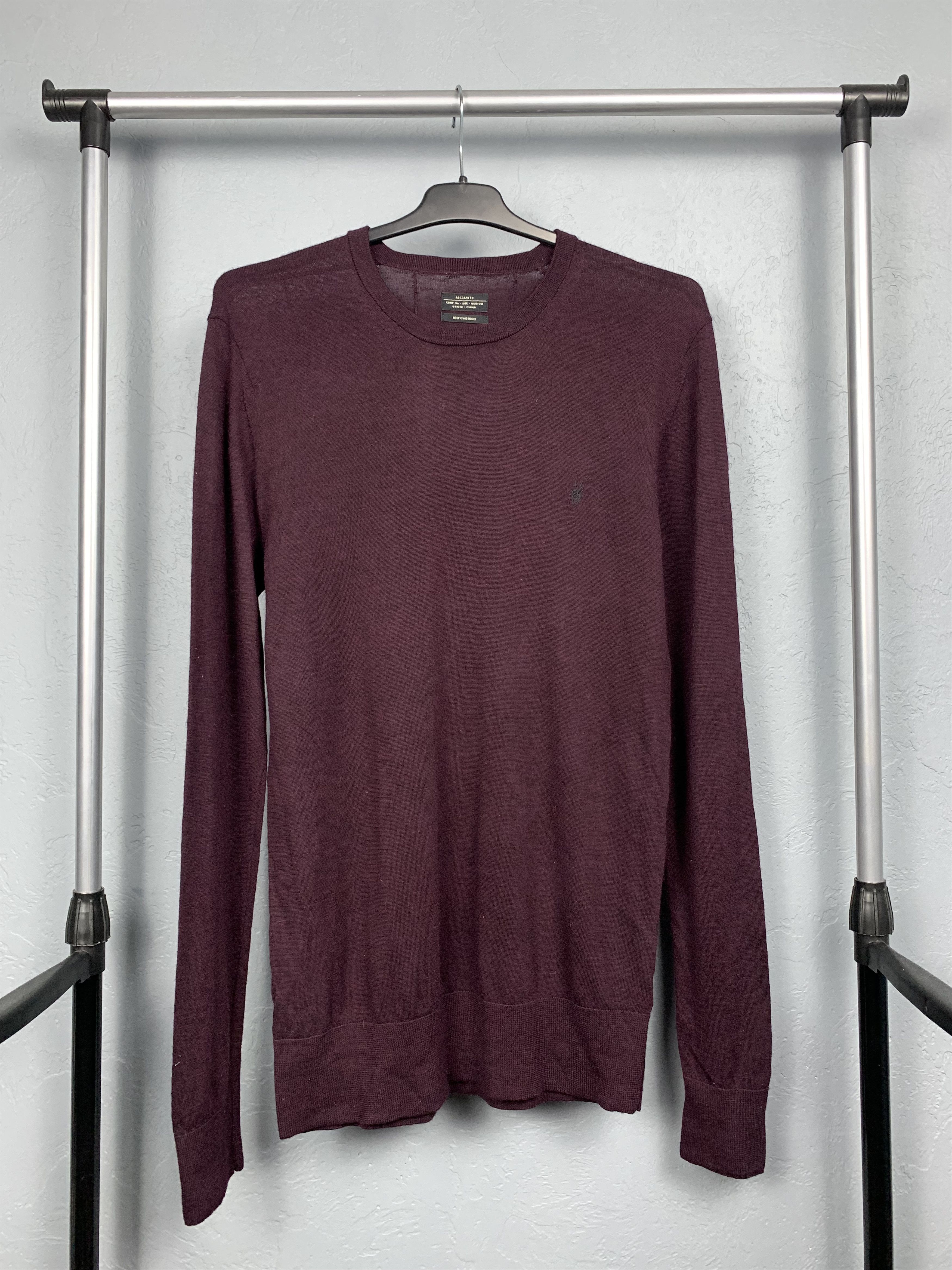 Allsaints Allsaints Vintage Mens Mode Merino Crew Neck Wool Sweater Size US M / EU 48-50 / 2 - 1 Thumbnail