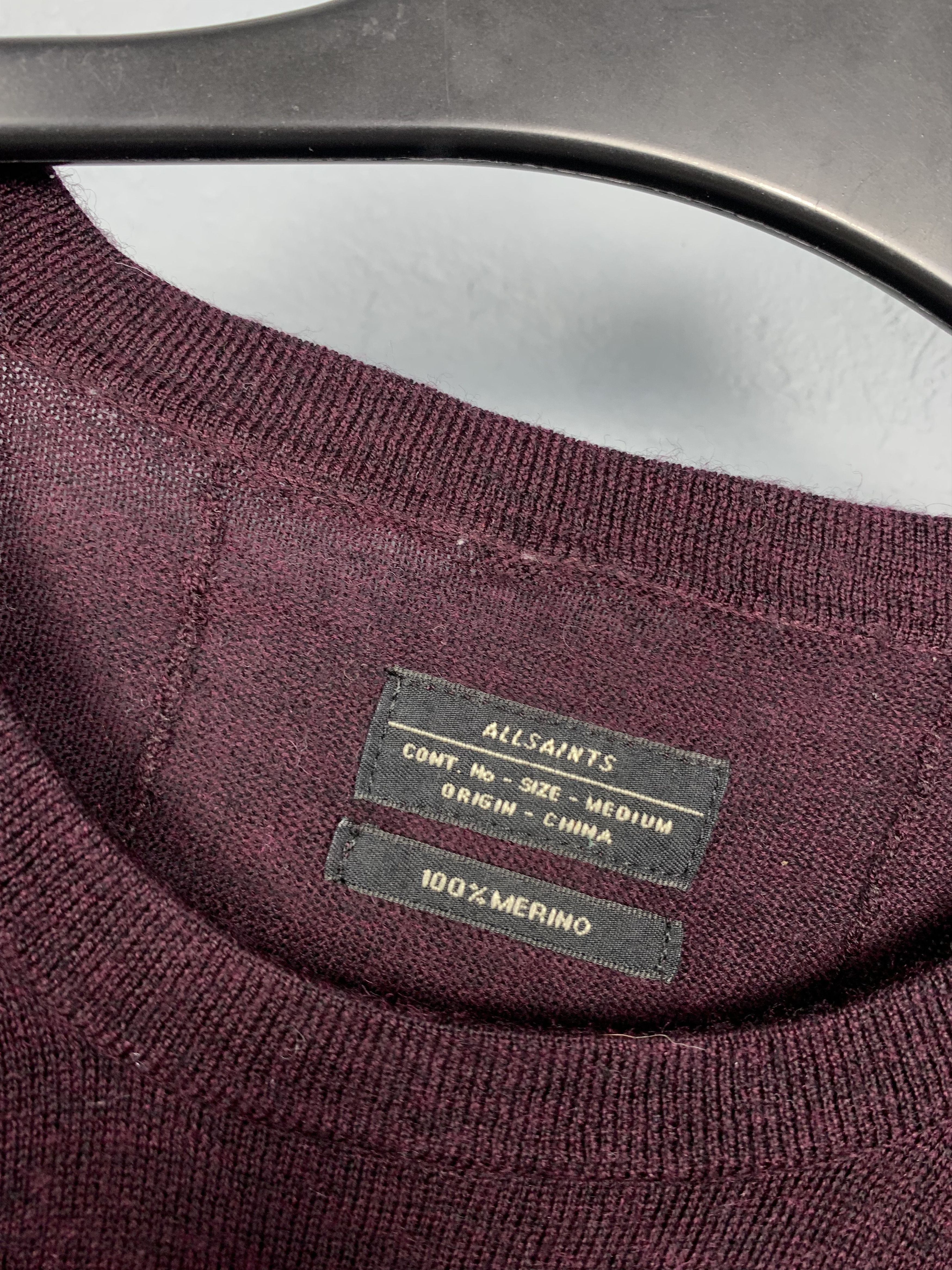 Allsaints Allsaints Vintage Mens Mode Merino Crew Neck Wool Sweater Size US M / EU 48-50 / 2 - 3 Thumbnail