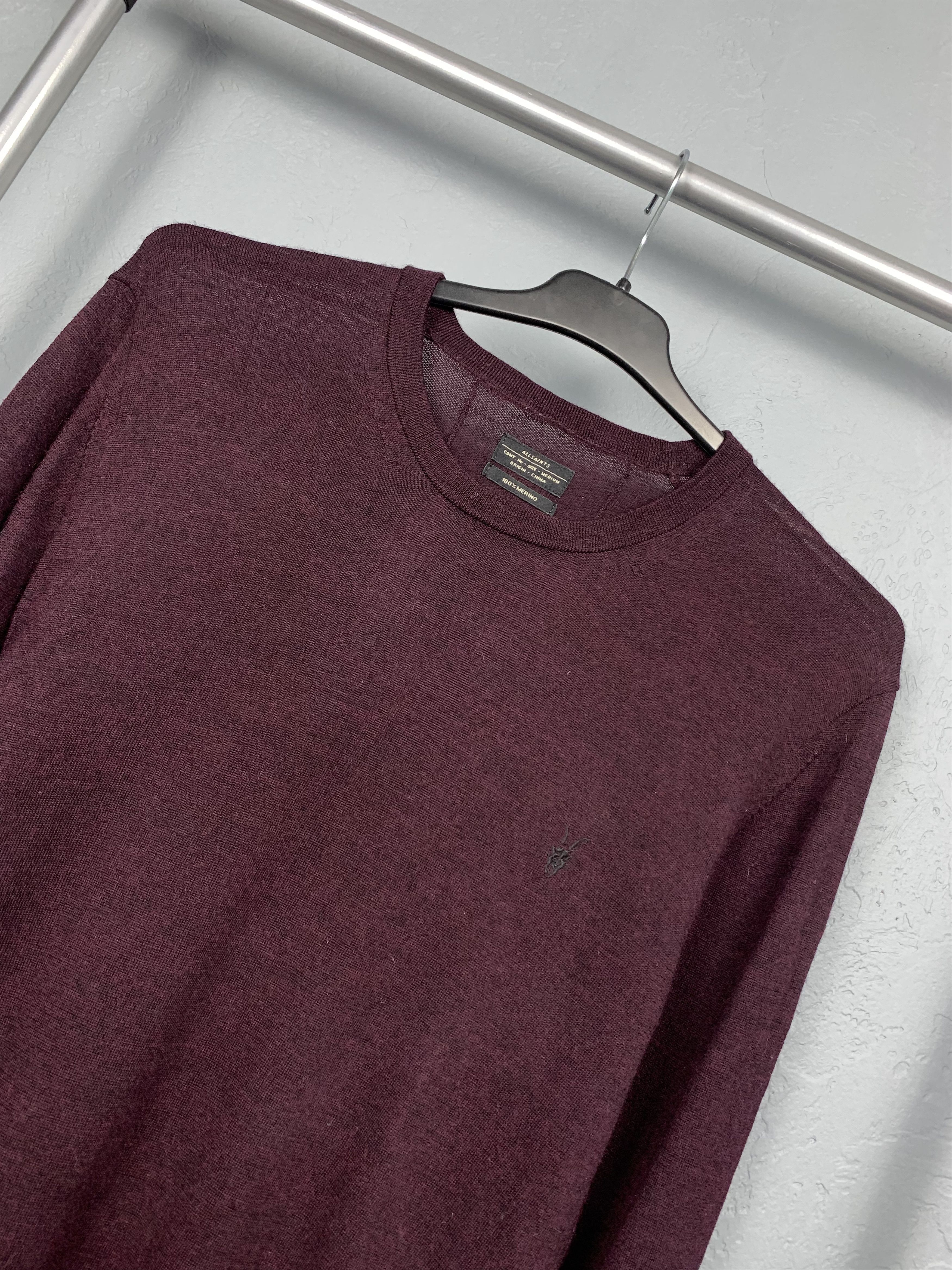Allsaints Allsaints Vintage Mens Mode Merino Crew Neck Wool Sweater Size US M / EU 48-50 / 2 - 2 Thumbnail