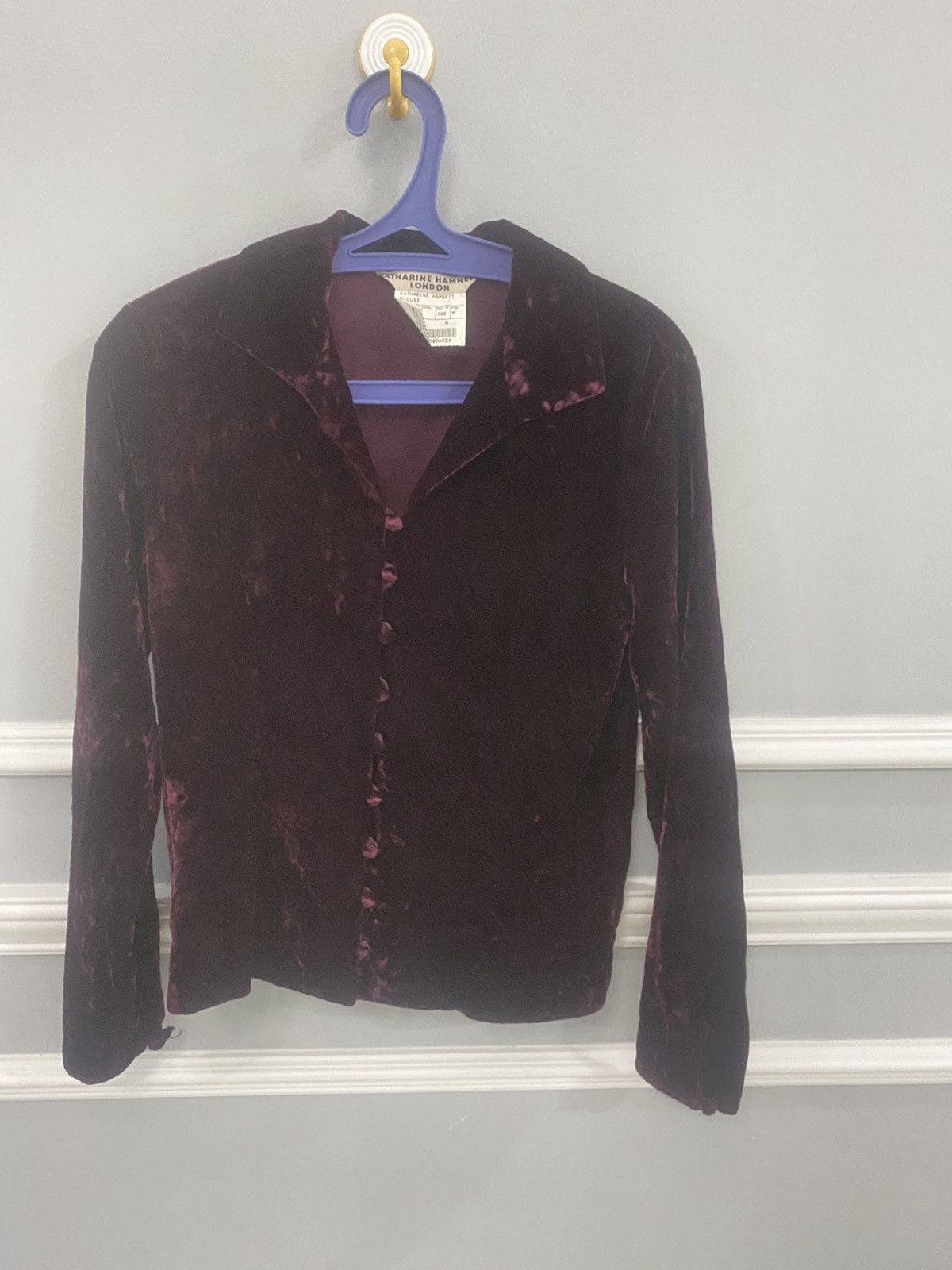 KATHARINE HAMNETT LONDON BLOUSE VELVET