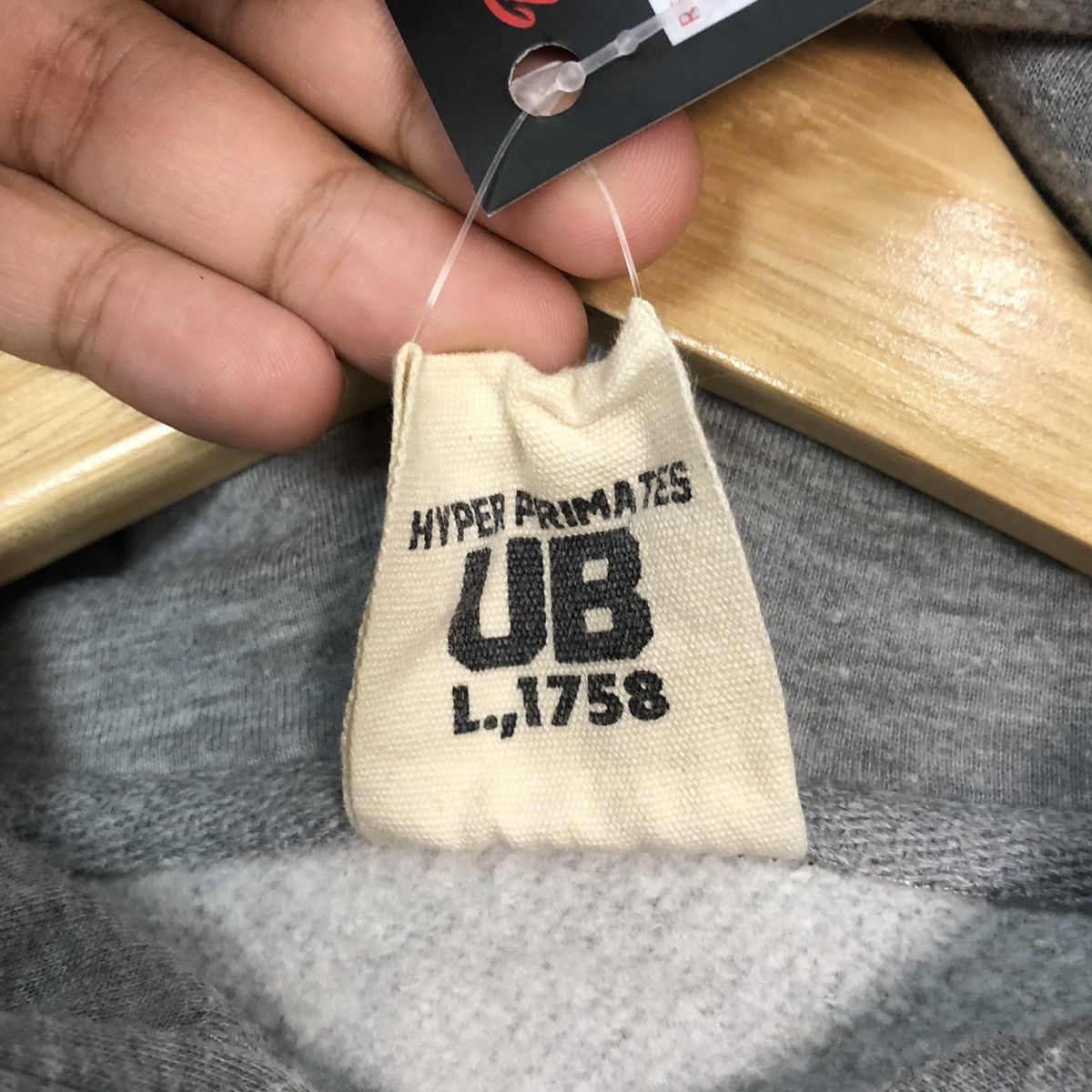 Japanese Brand Uittg baby like bape Grey Hoodie sweatshirt #4789DL Size US M / EU 48-50 / 2 - 8 Thumbnail