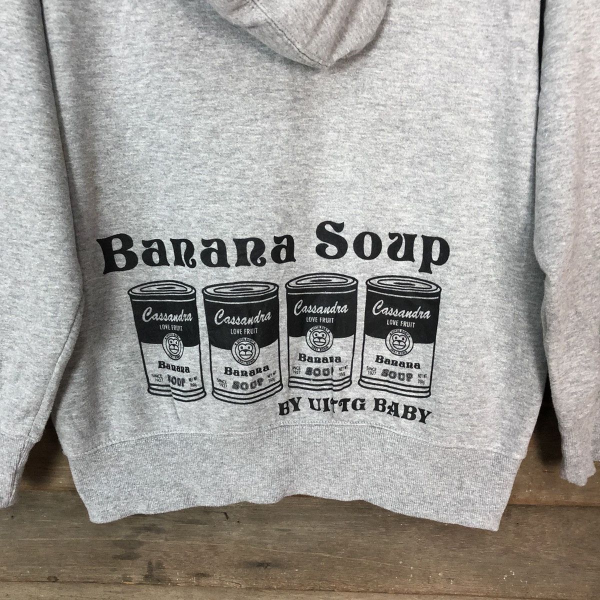 Japanese Brand Uittg baby like bape Grey Hoodie sweatshirt #4789DL Size US M / EU 48-50 / 2 - 12 Thumbnail