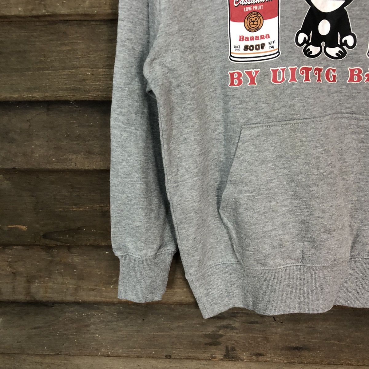 Japanese Brand Uittg baby like bape Grey Hoodie sweatshirt #4789DL Size US M / EU 48-50 / 2 - 4 Thumbnail
