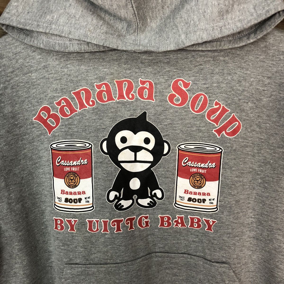 Japanese Brand Uittg baby like bape Grey Hoodie sweatshirt #4789DL Size US M / EU 48-50 / 2 - 6 Thumbnail