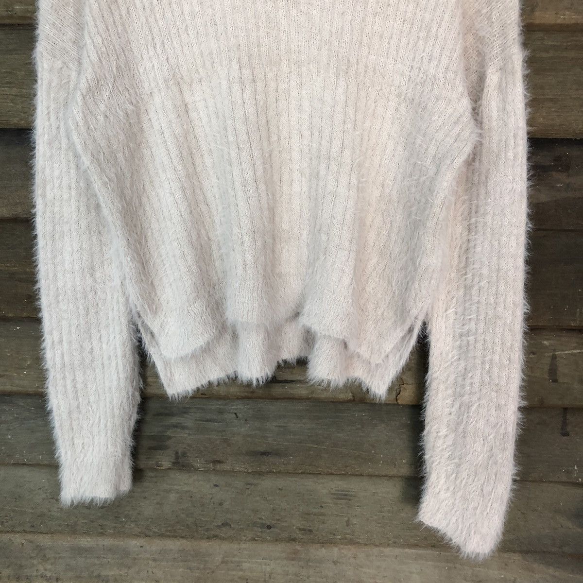 Homespun Knitwear × Japanese Brand × Vintage Ozoc Dark Pink Shag Shaggy Fur Mohair Knitwear #6981 Size US L / EU 52-54 / 3 - 3 Thumbnail