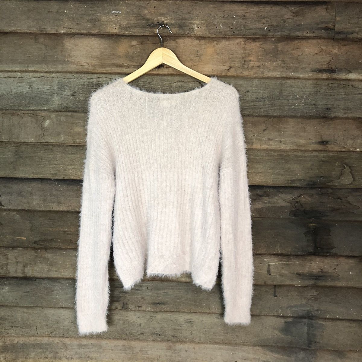 Homespun Knitwear × Japanese Brand × Vintage Ozoc Dark Pink Shag Shaggy Fur Mohair Knitwear #6981 Size US L / EU 52-54 / 3 - 9 Thumbnail