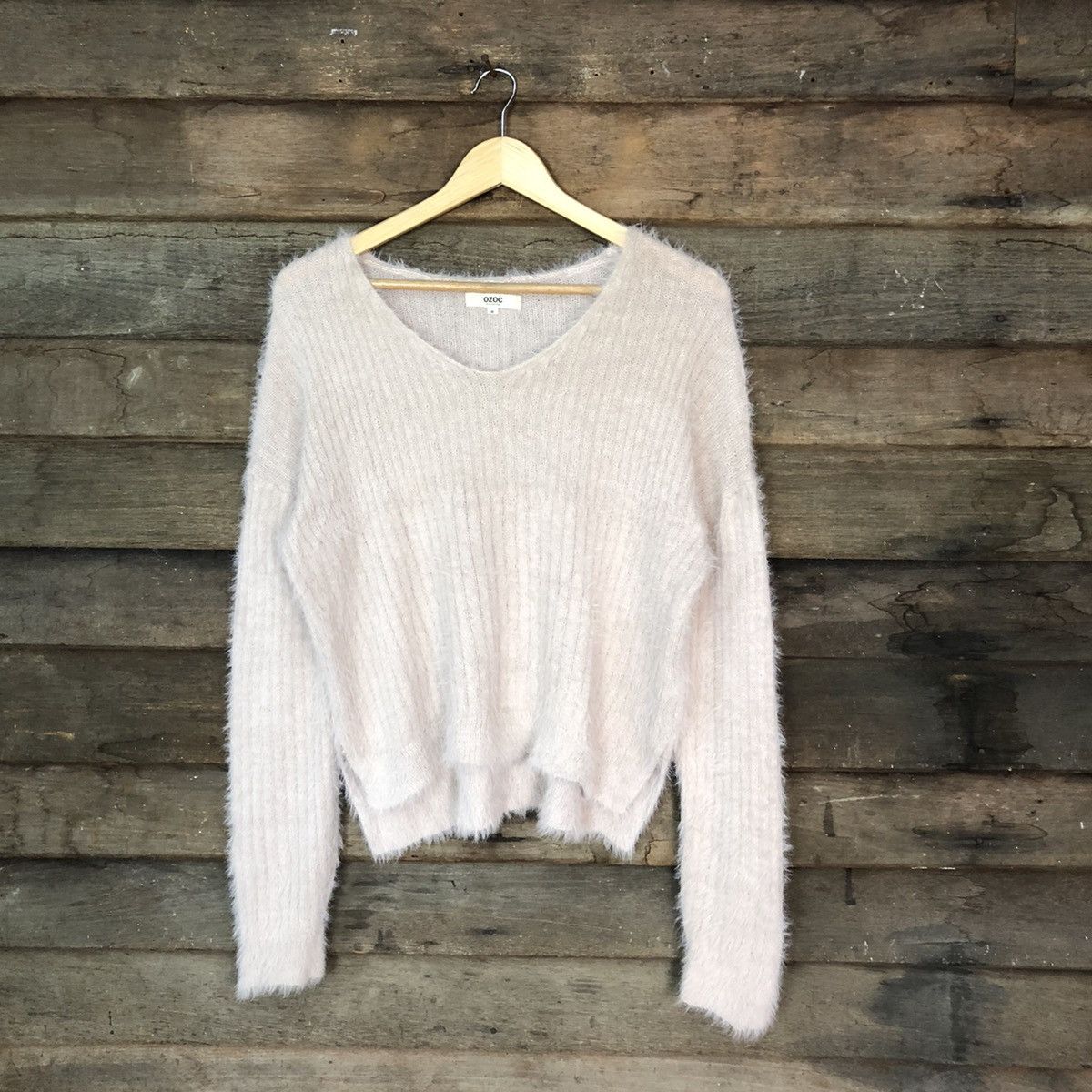 Homespun Knitwear × Japanese Brand × Vintage Ozoc Dark Pink Shag Shaggy Fur Mohair Knitwear #6981 Size US L / EU 52-54 / 3 - 1 Thumbnail